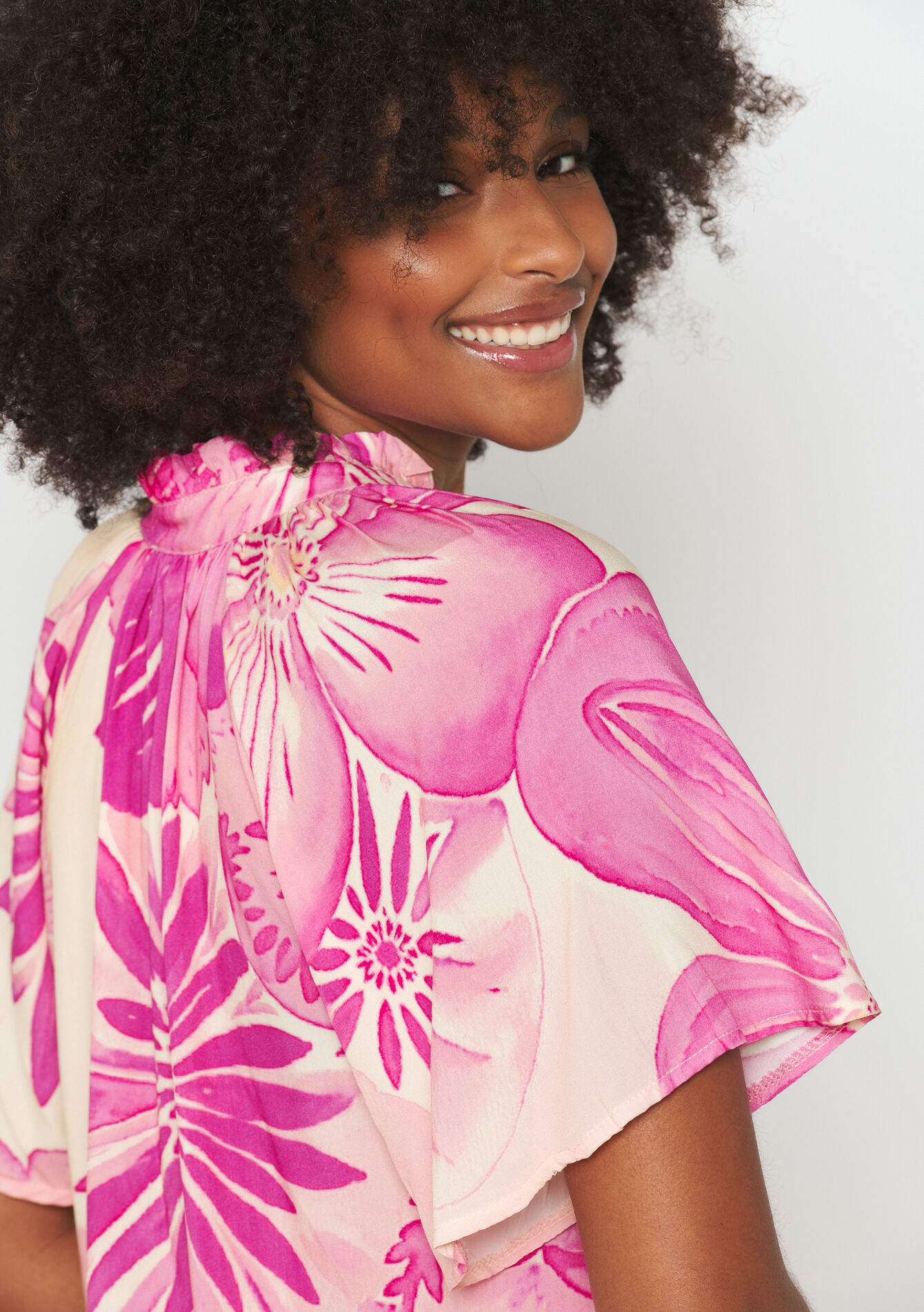 Blouse with floral print, Blouse with floral print - VANILLA WHITE - 05702561_1013