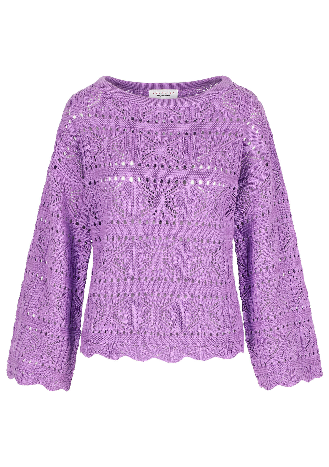 Macramé-style pullover, Macramé-style pullover - LILAC BRIGHT - 04006298_2578