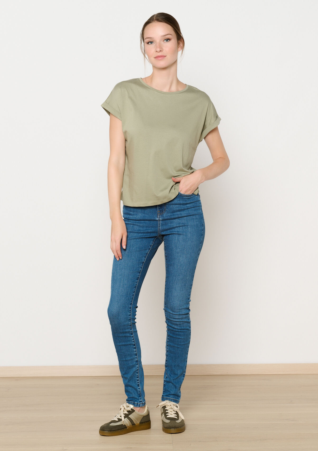 T-shirt à manches courtes, T-shirt à manches courtes - KHAKI MED - 02301582_4327