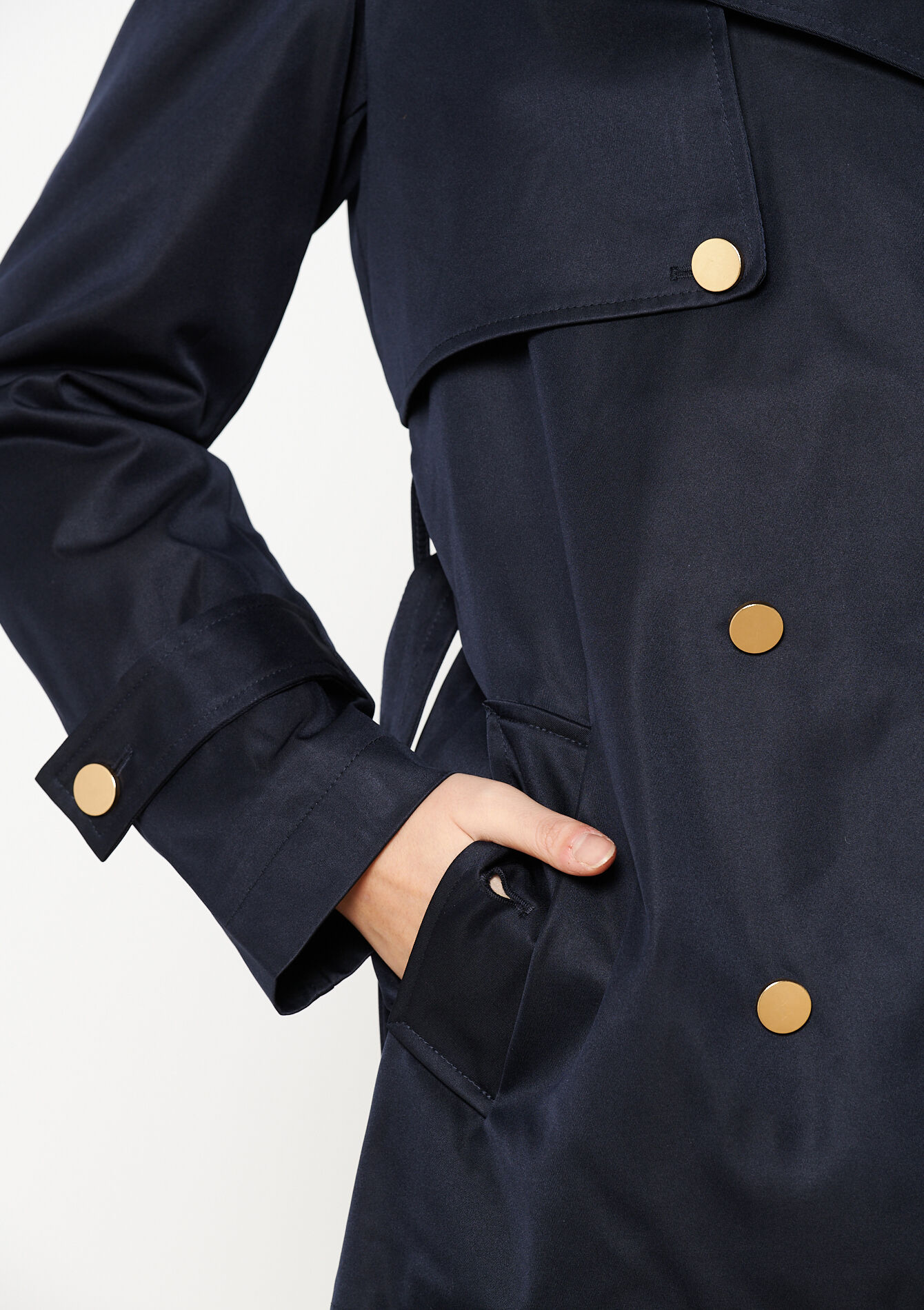 Halflange trenchcoat, Halflange trenchcoat - NAVY BASIC - 23000720_2723
