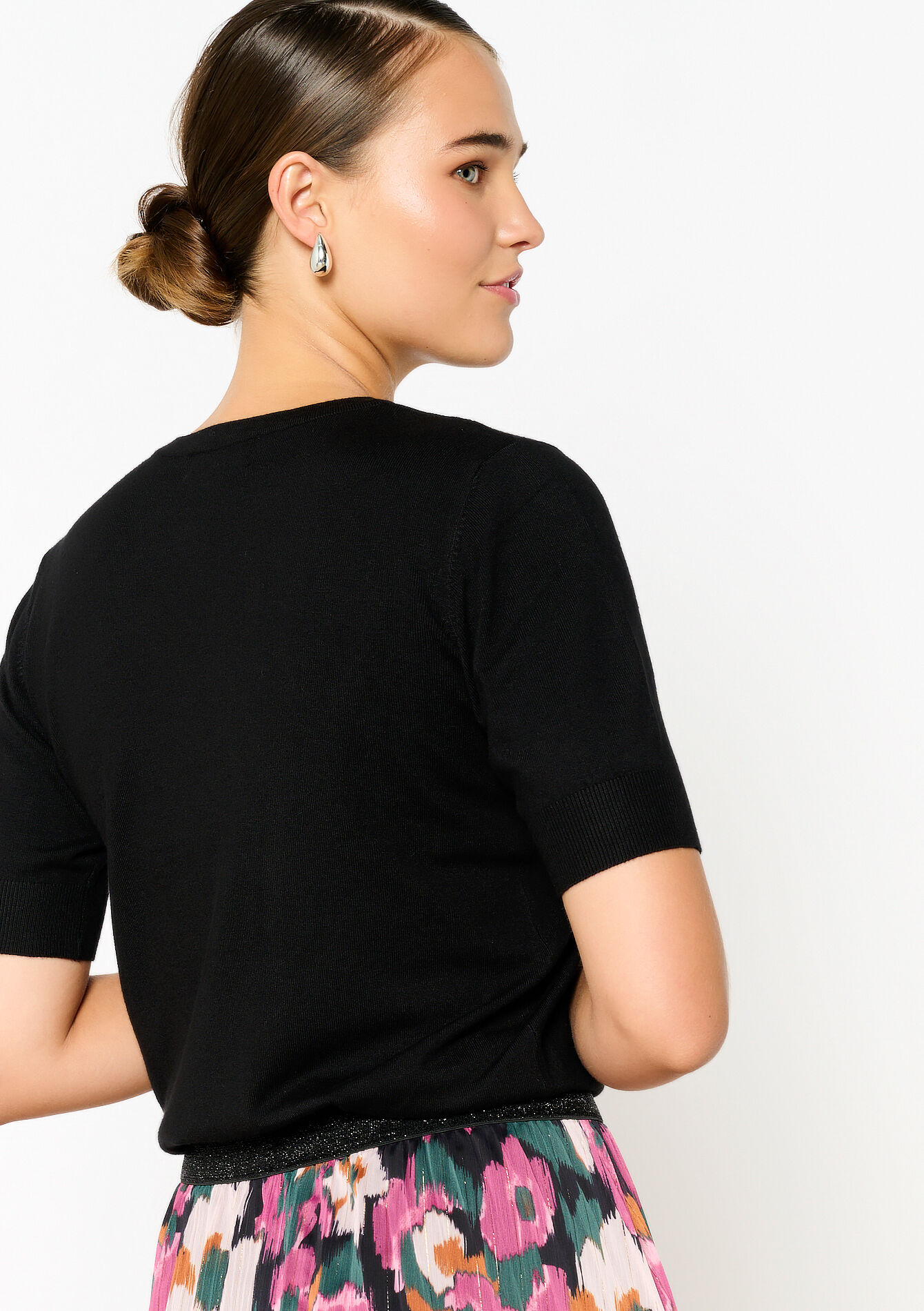 Trui met korte mouwen, Trui met korte mouwen - BLACK - 04006459_1119