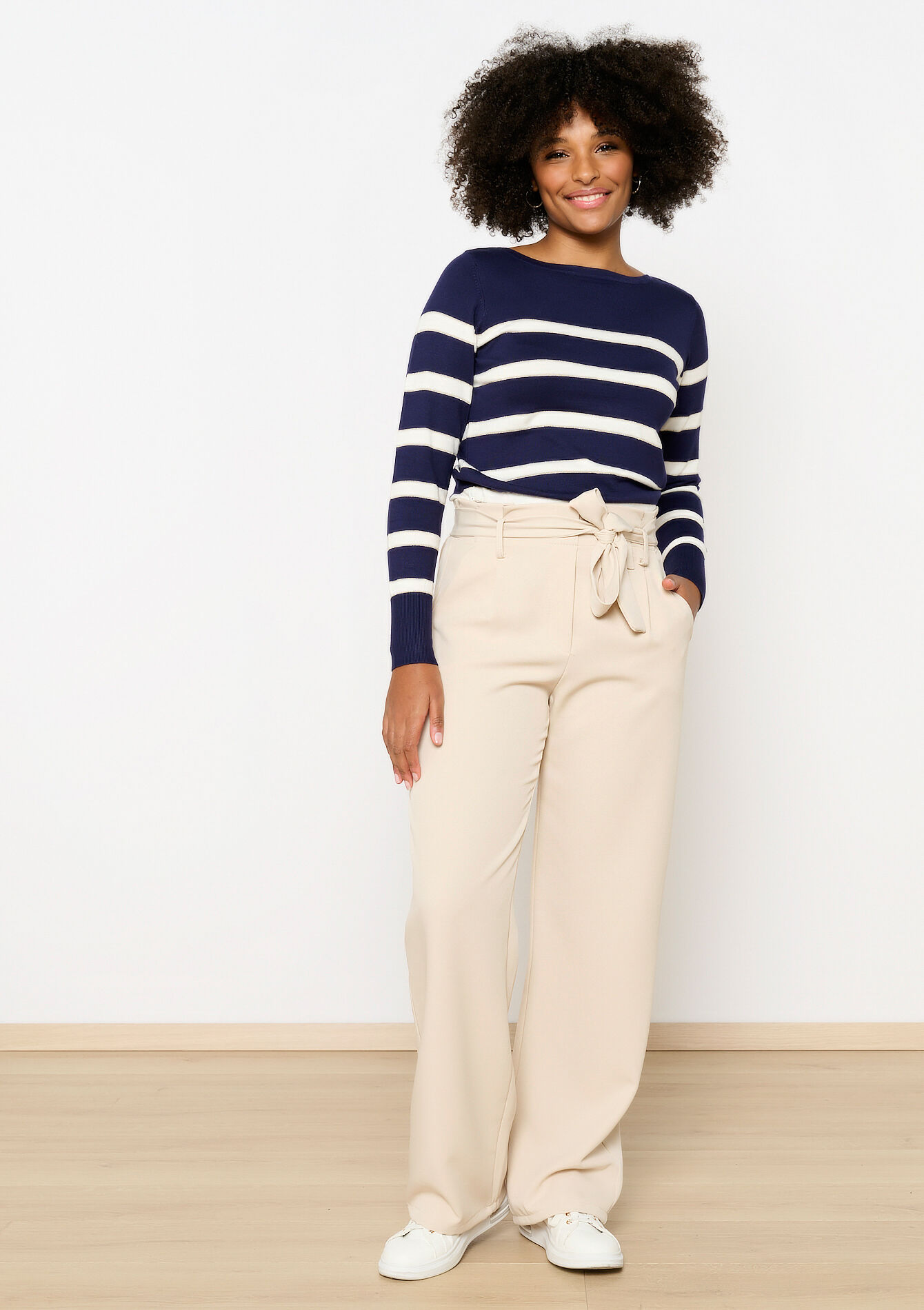 Gestreepte trui met boothals, Gestreepte trui met boothals - NAVY BASIC - 04006651_2723