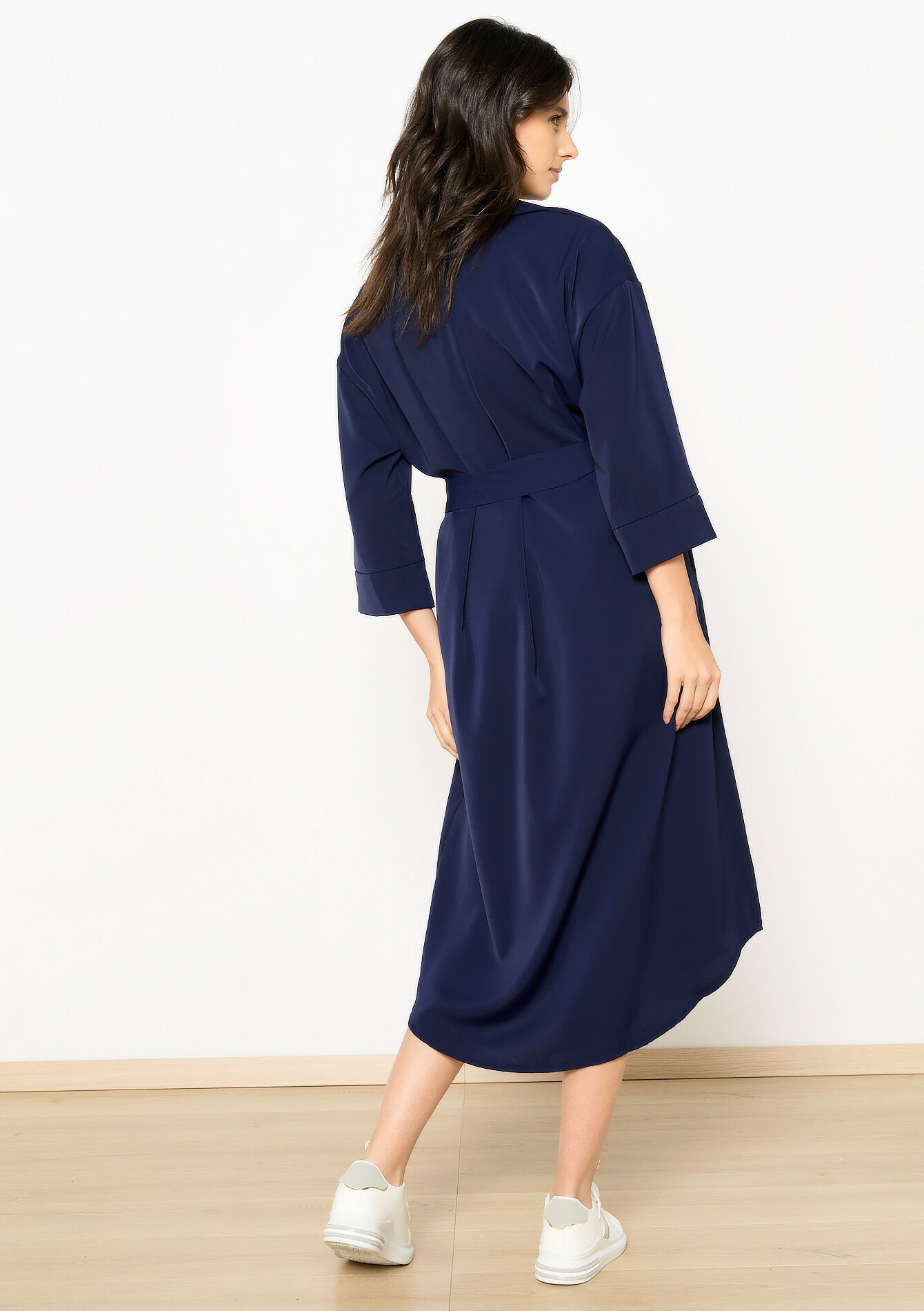 Robe-chemise longue avec noeud - NAVY BASIC - 1123550