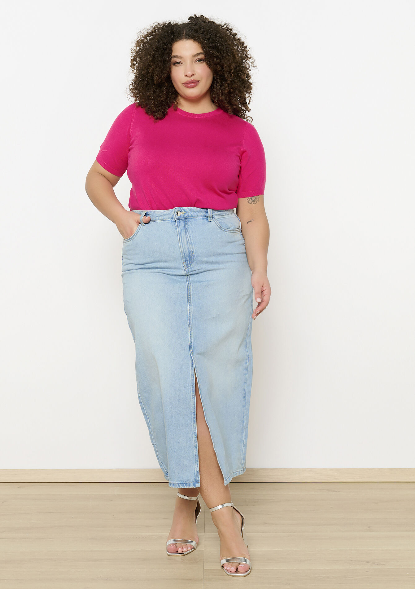 Trui met korte mouwen, Trui met korte mouwen - FUCHSIA - 04006653_5626