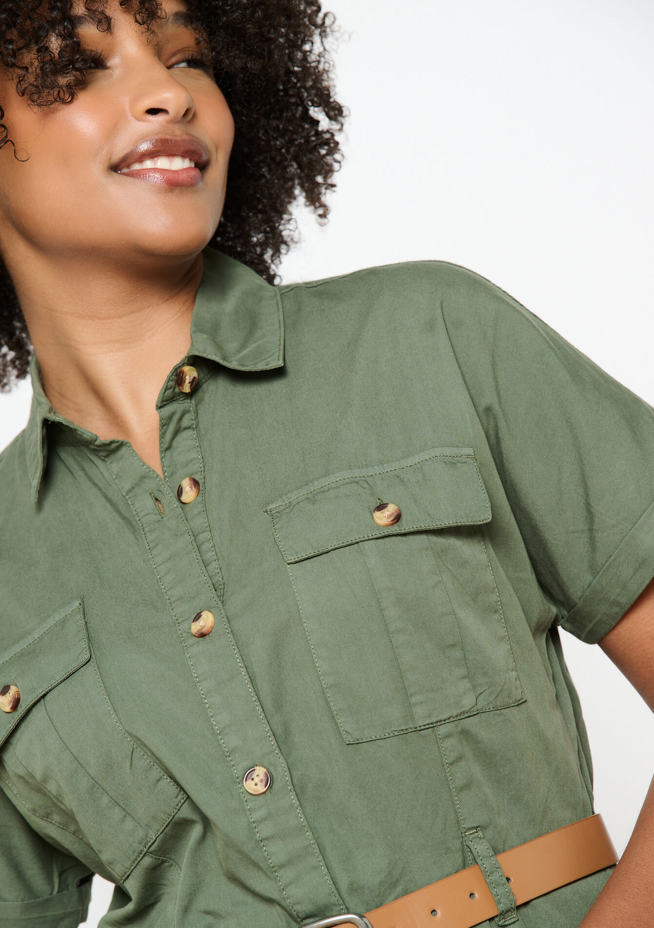 Cargo hemdjurk, Cargo hemdjurk - KHAKI MED - 08103895_4327