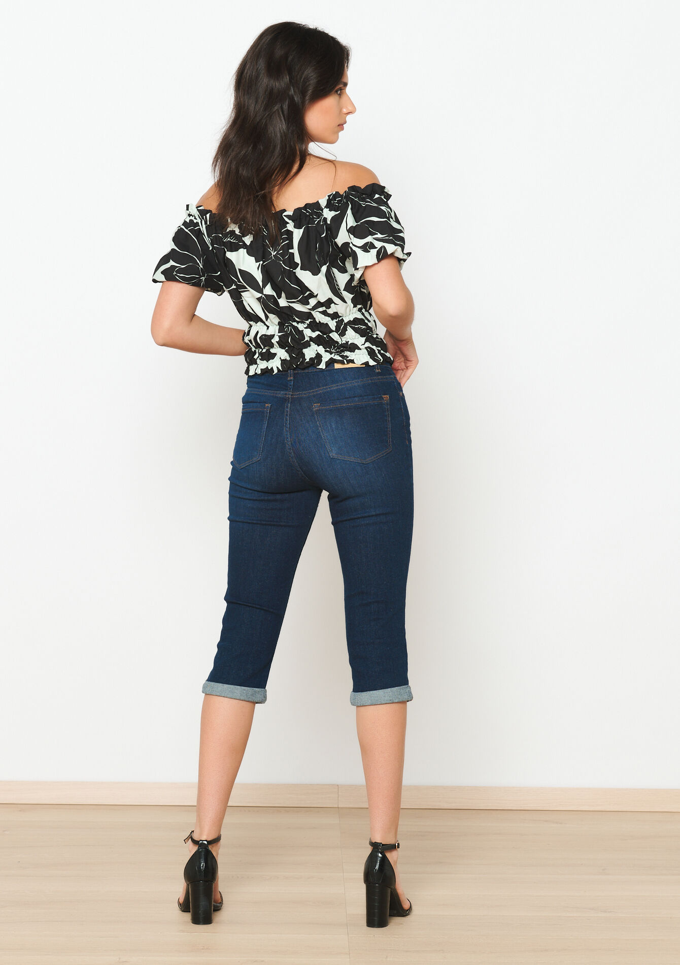 Jean capri coupe slim, Jean capri coupe slim - DARK BLUE - 22000498_0501