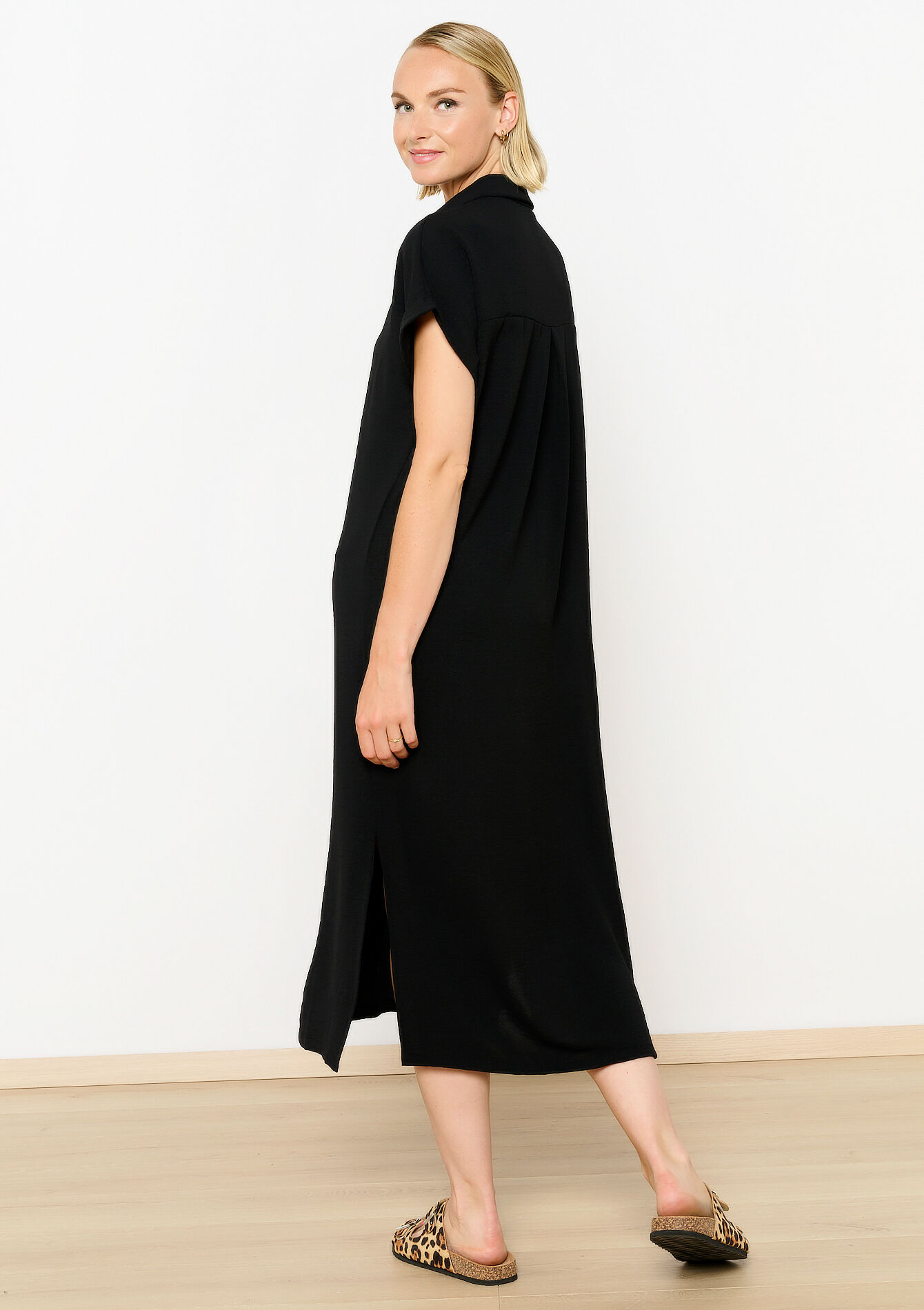 Robe-chemise droite, Robe-chemise droite - BLACK - 08103800_1119