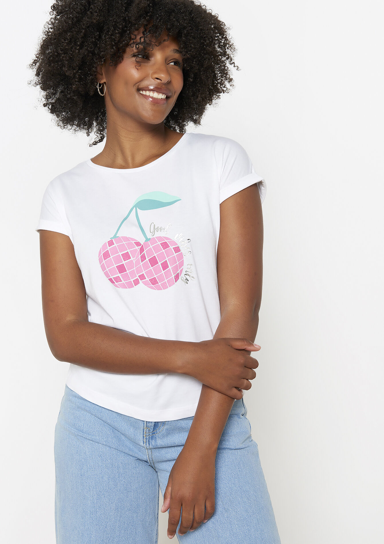 T-shirt avec illustration - WHITE POWDER - 02301643_2514
