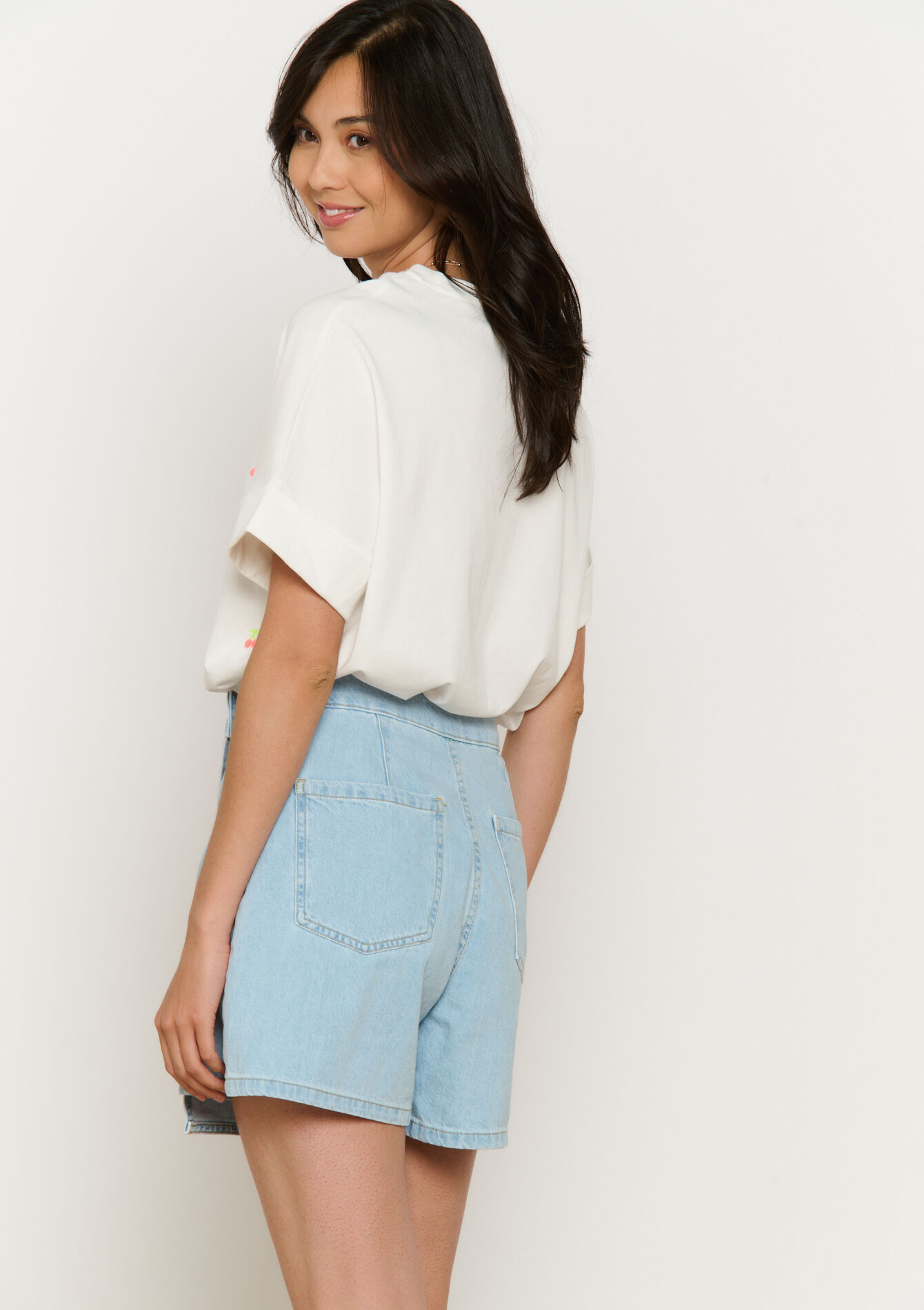 Cherry embroidered T-shirt, Cherry embroidered T-shirt - OFFWHITE - 02301816_1001