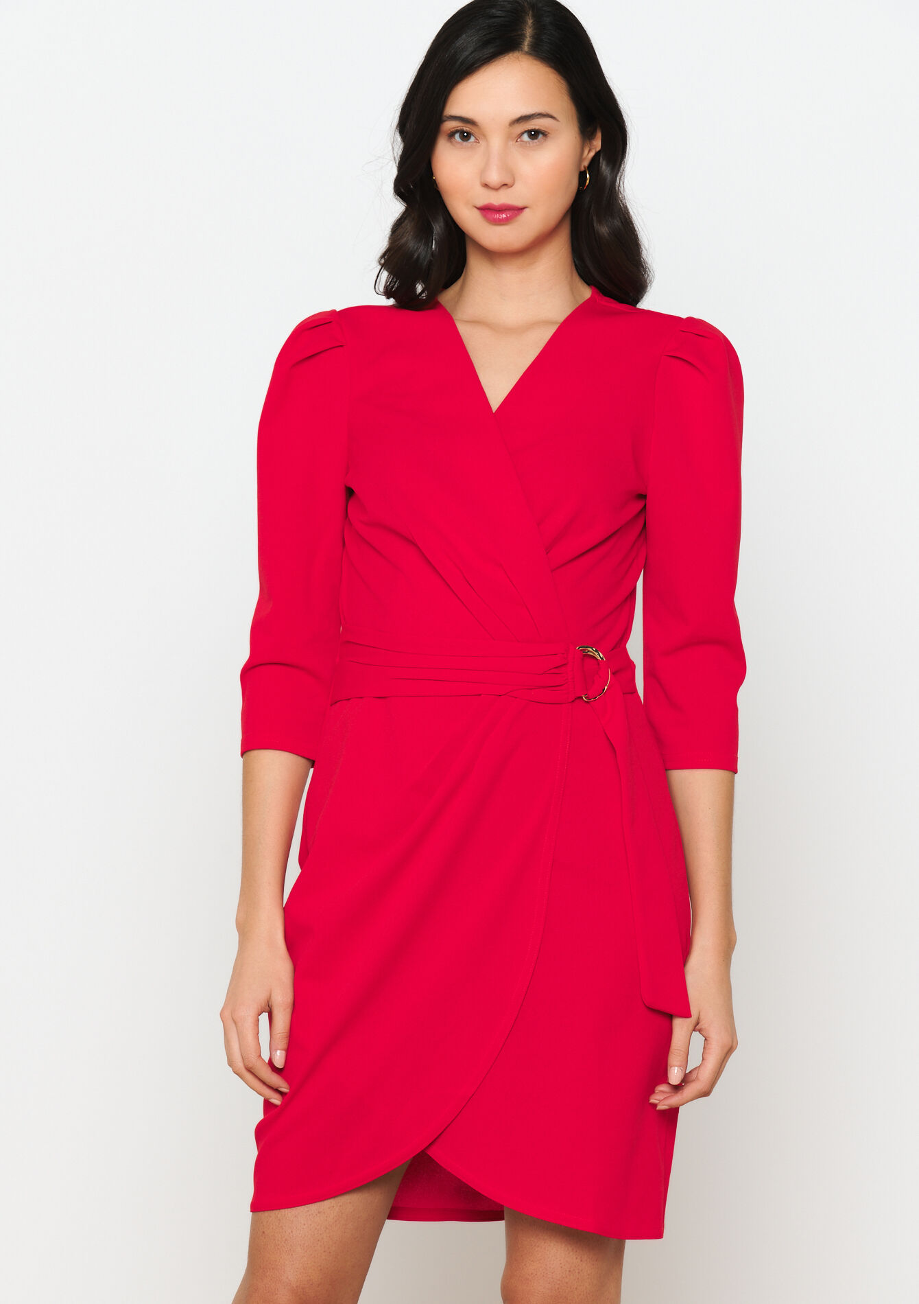 Jurk met wikkeltop, Jurk met wikkeltop - RED LIPSTICK - 08103495_5310