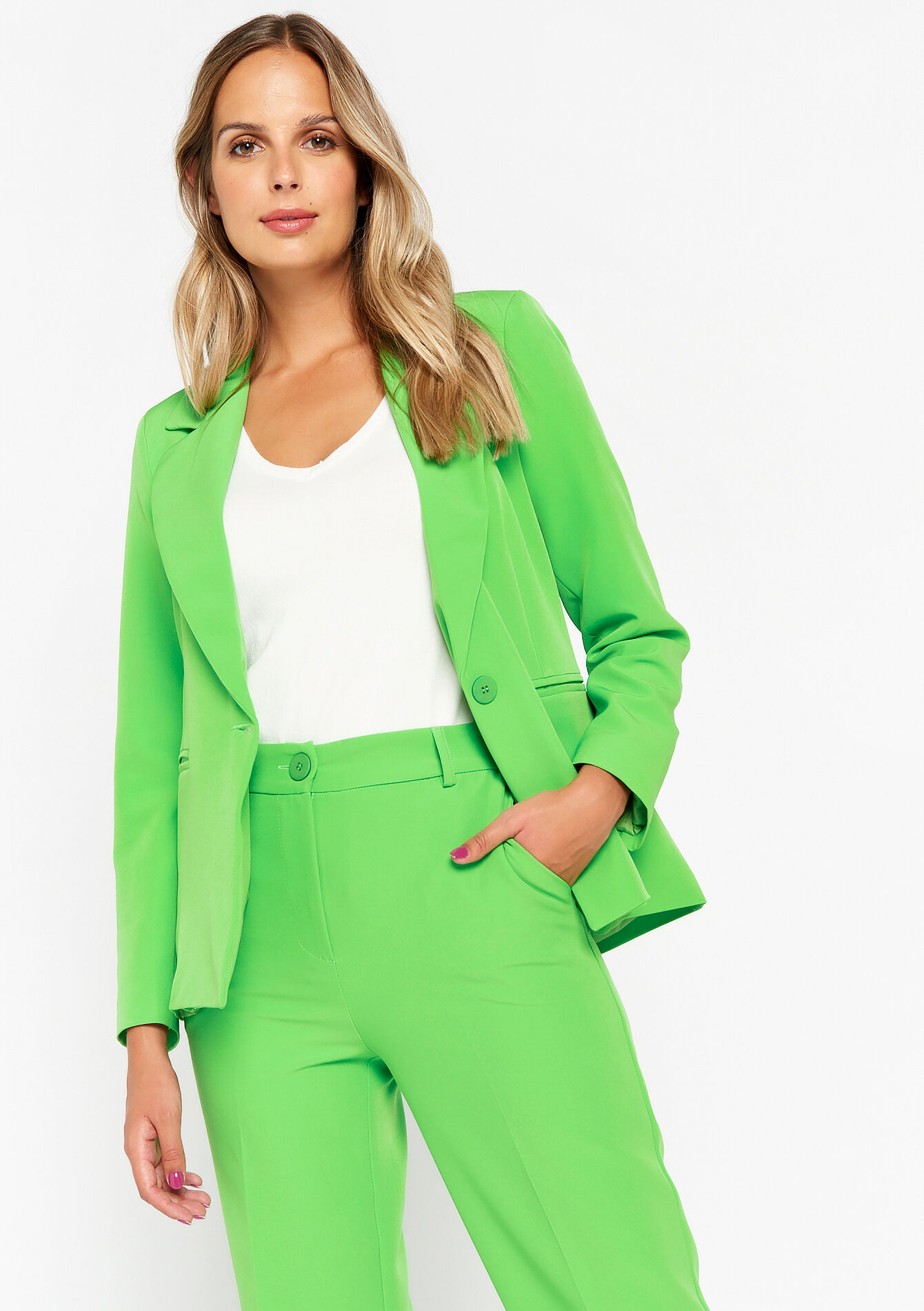 Suiting blazer - GREEN FRESH - 09100749_4617