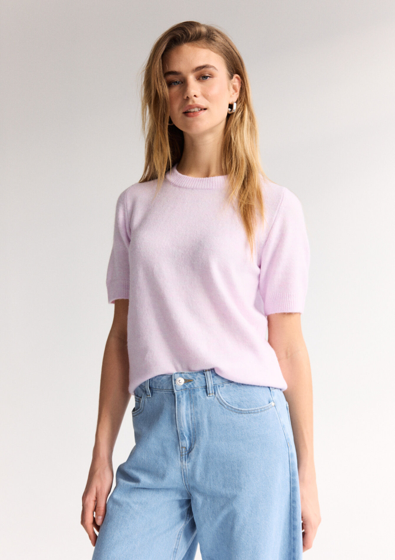 Pull à manches courtes, Pull à manches courtes - PASTEL LILAC - 04006694_1493