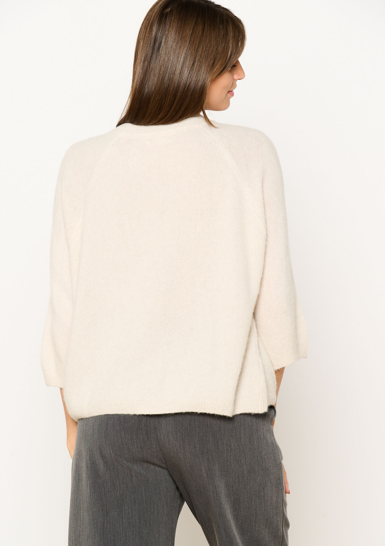 Pull en laine d'alpaga, Pull en laine d'alpaga - VANILLA WHITE - 04006700_1013