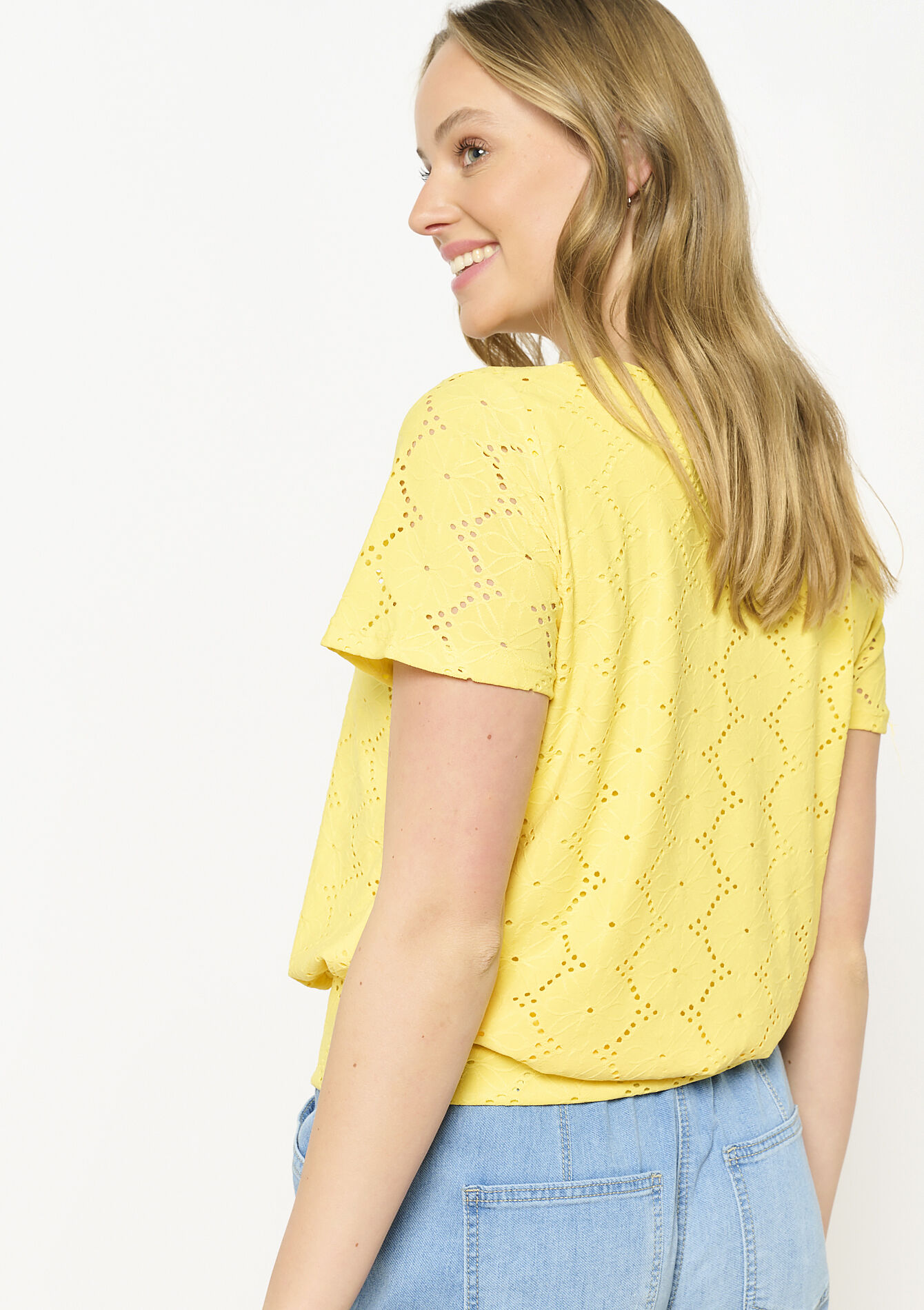 Romantische broderie t-shirt, Romantische broderie t-shirt - YELLOW SUN - 02301807_5007