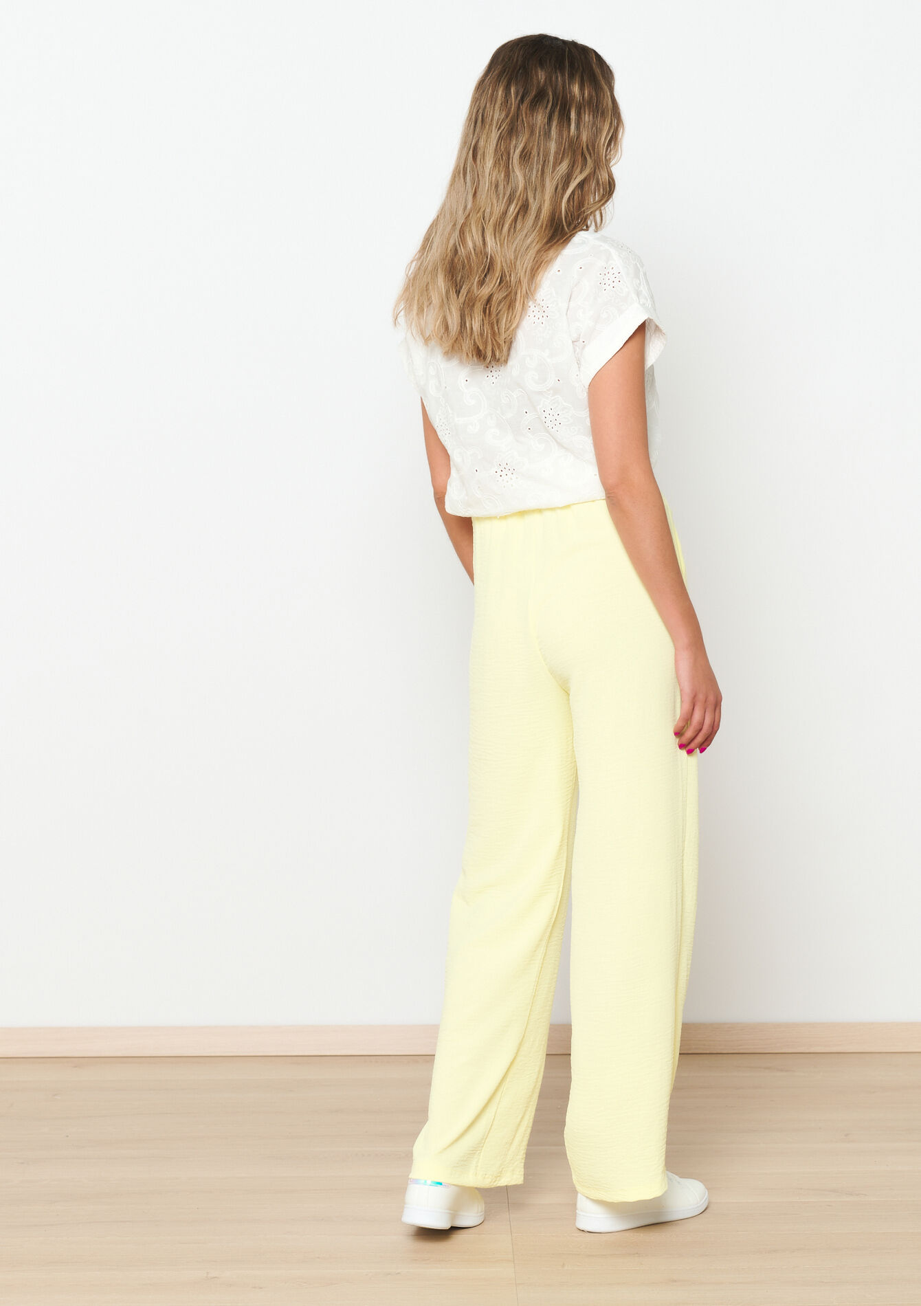 Wijde pantalon, Wijde pantalon - YELLOW PASTEL - 06600821_5004