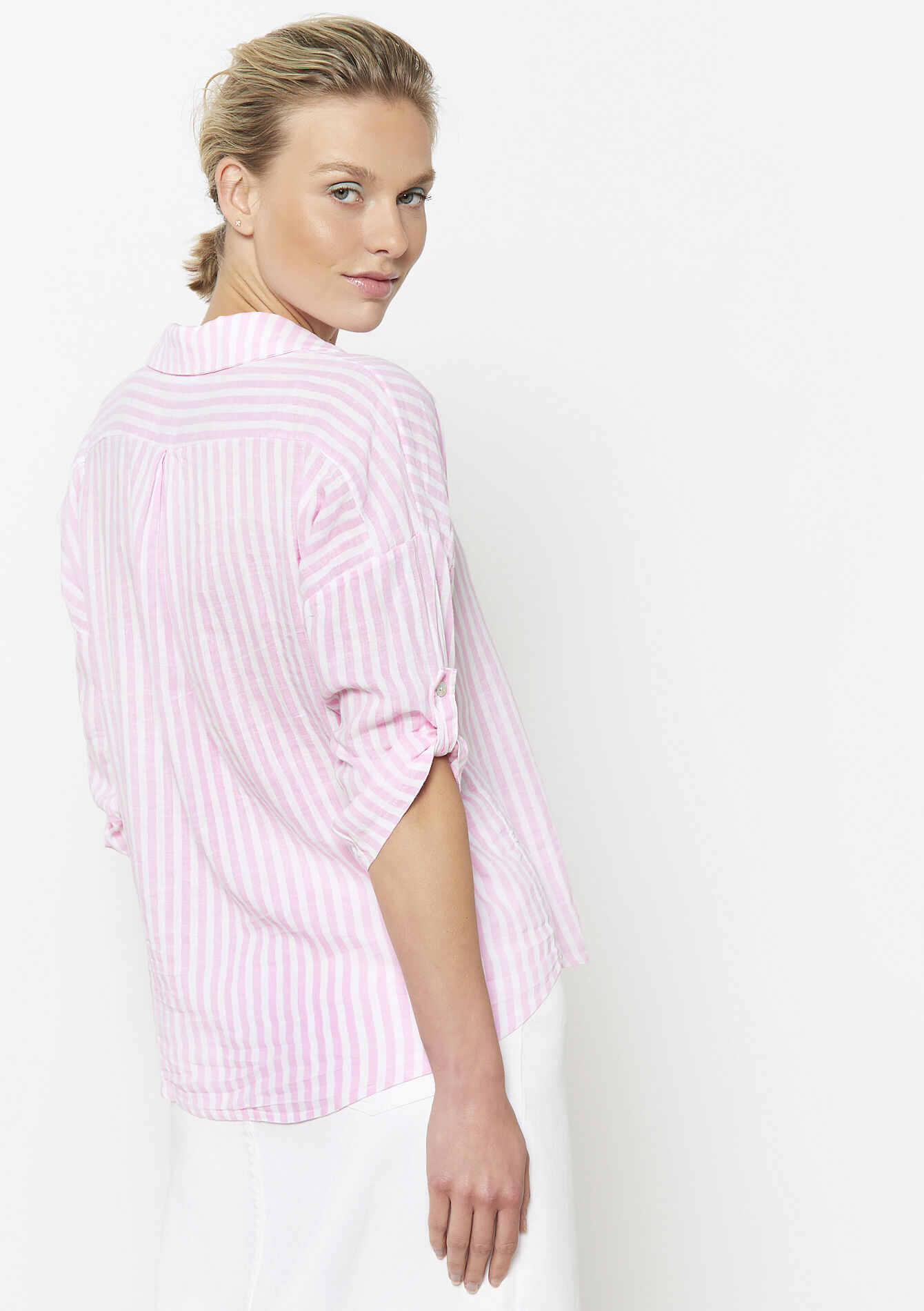Chemise à rayures souple, Chemise à rayures souple - LIGHT PINK - 05702837_1303
