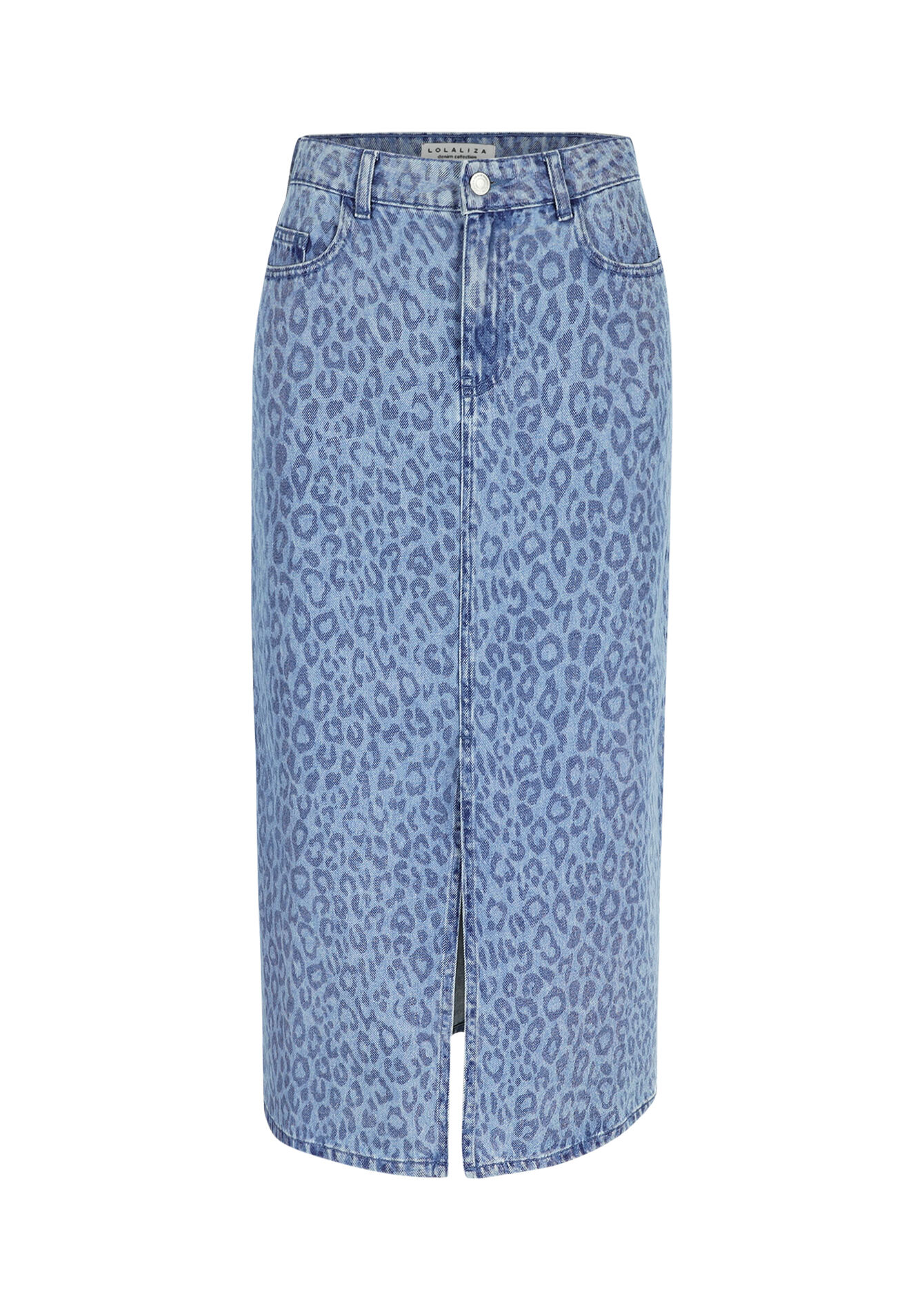 Long denim skirt, Long denim skirt - BLUE BLEACHED - 07101353_0502