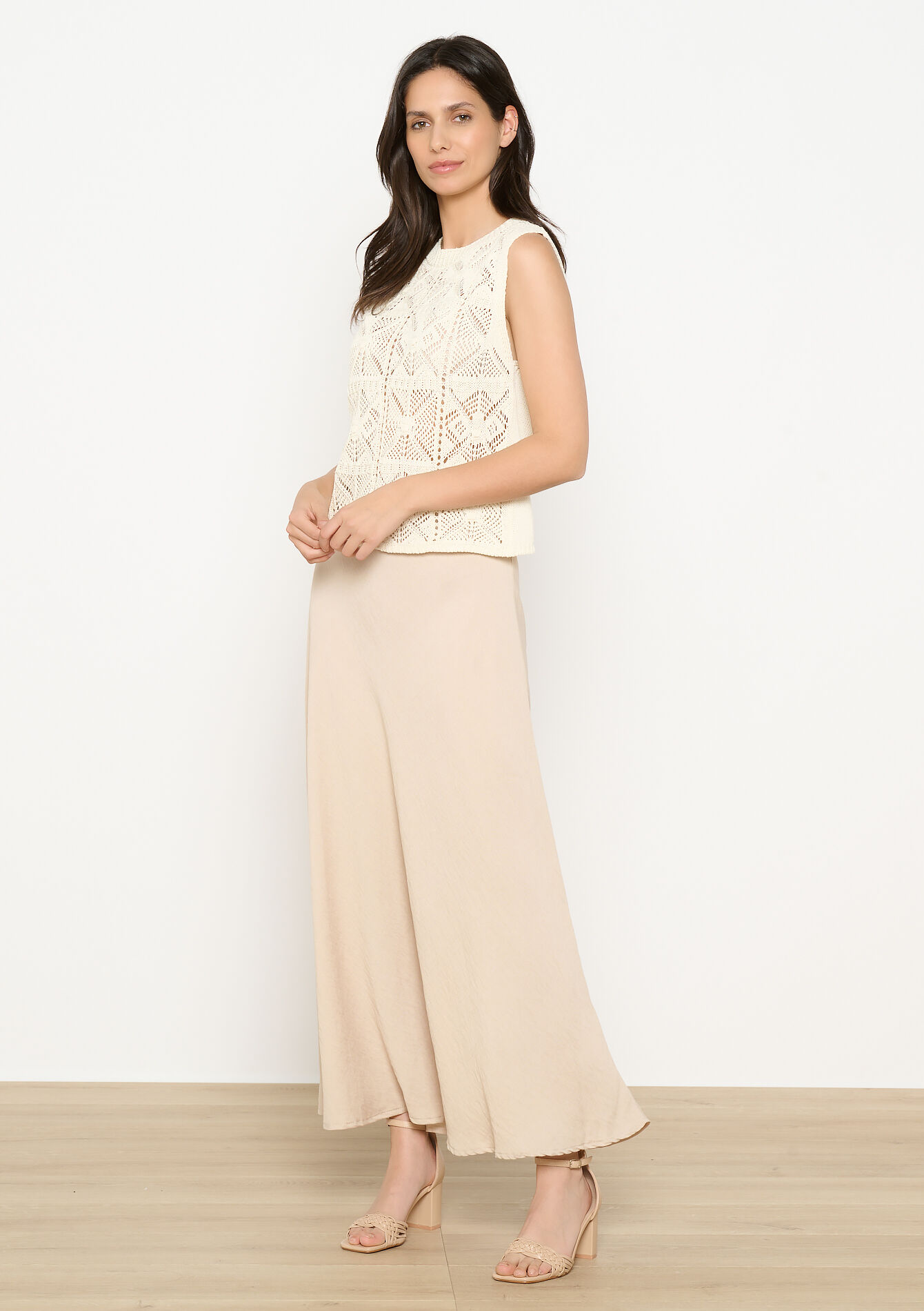 Débardeur crocheté, Débardeur crocheté - VANILLA WHITE - 02200509_1013