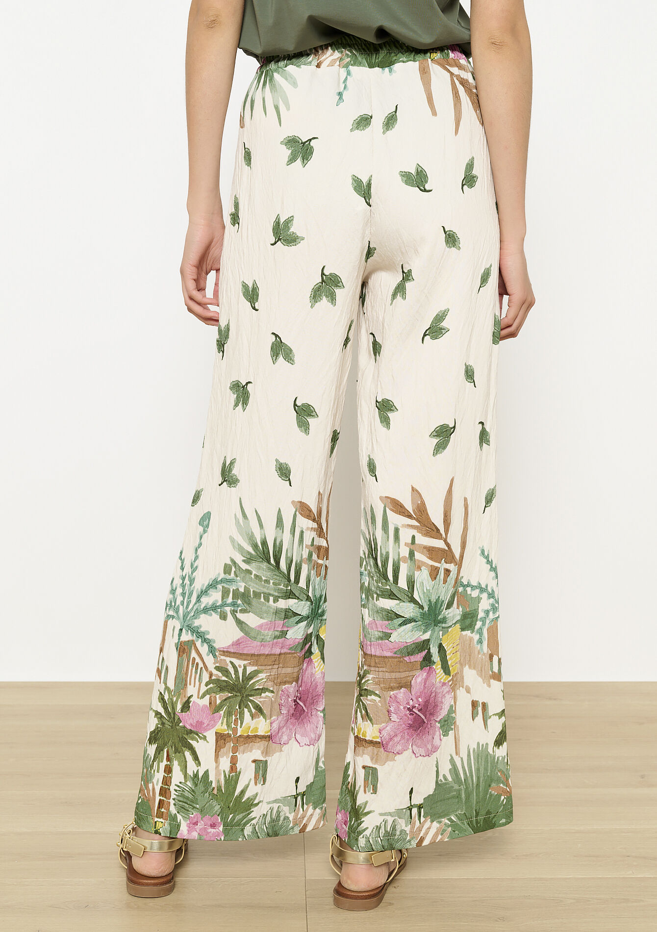 Luchtige broek met print, Luchtige broek met print - VANILLA WHITE - 06601005_1013