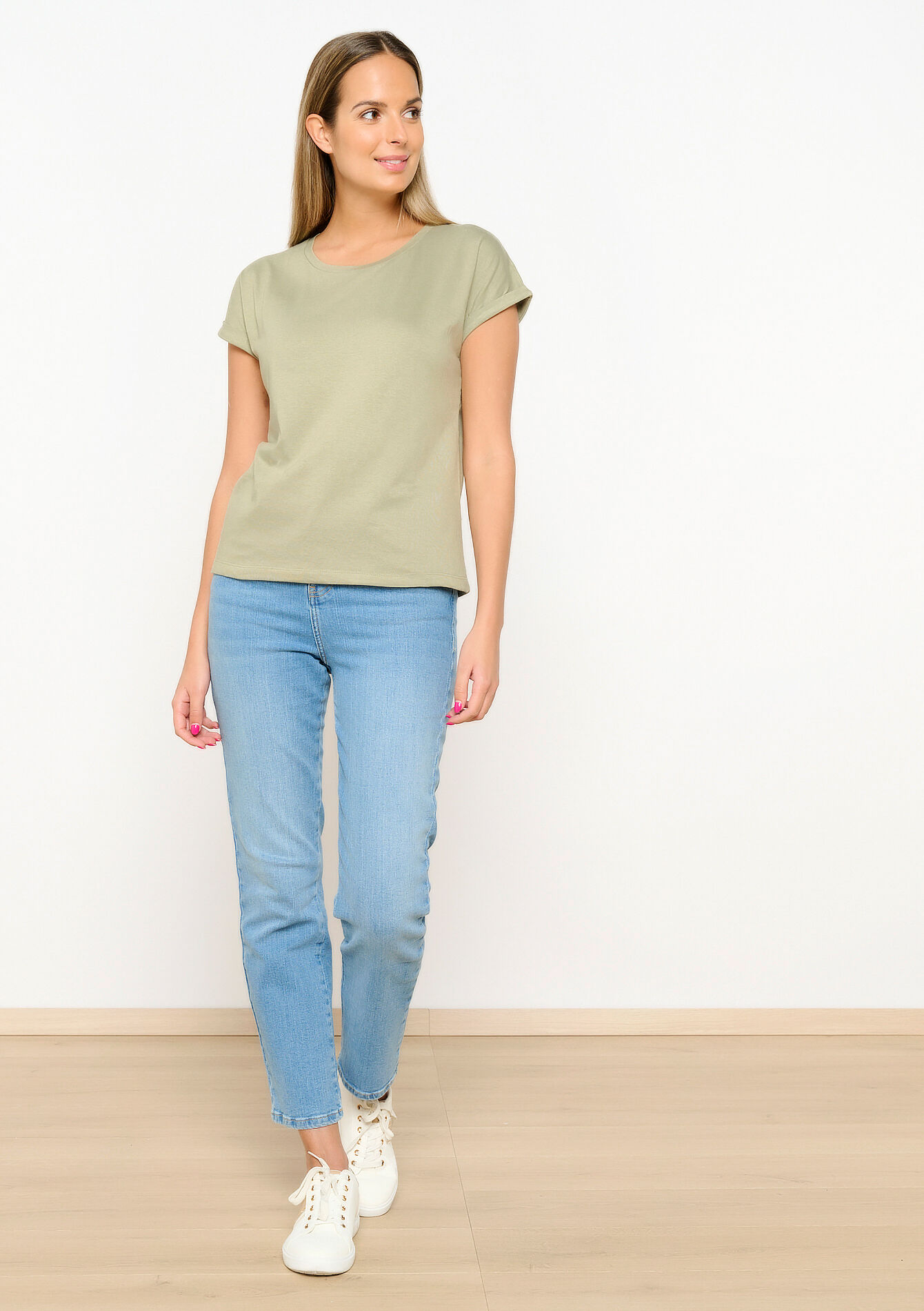 Basic T-shirt, Basic T-shirt - KHAKI MED - 02301493_4327