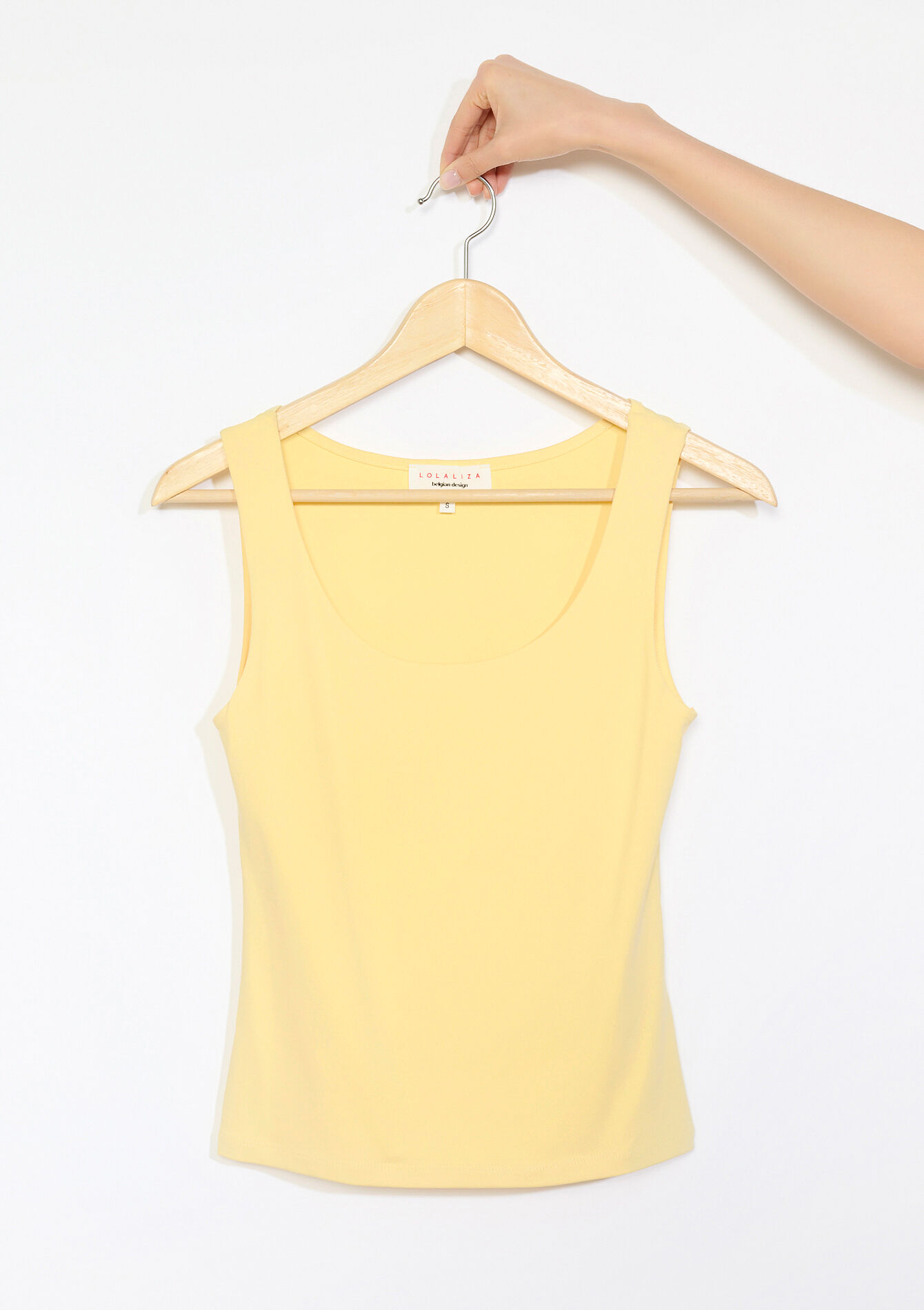 Fitted round neck tank, Fitted round neck tank, , back