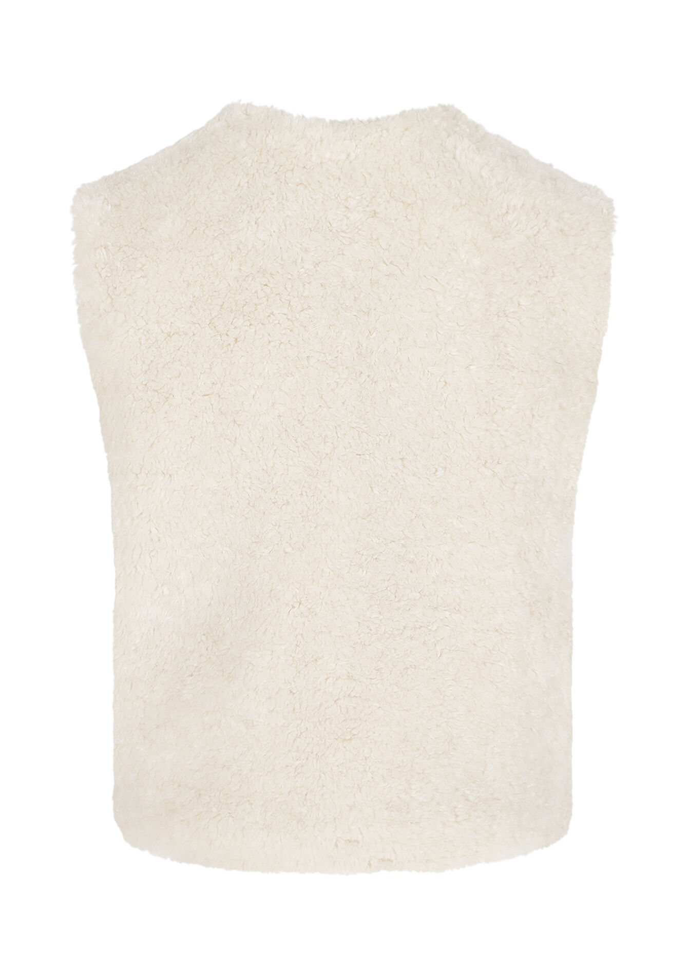 Mouwloos teddy gilet - OFFWHITE - 09001471_1001