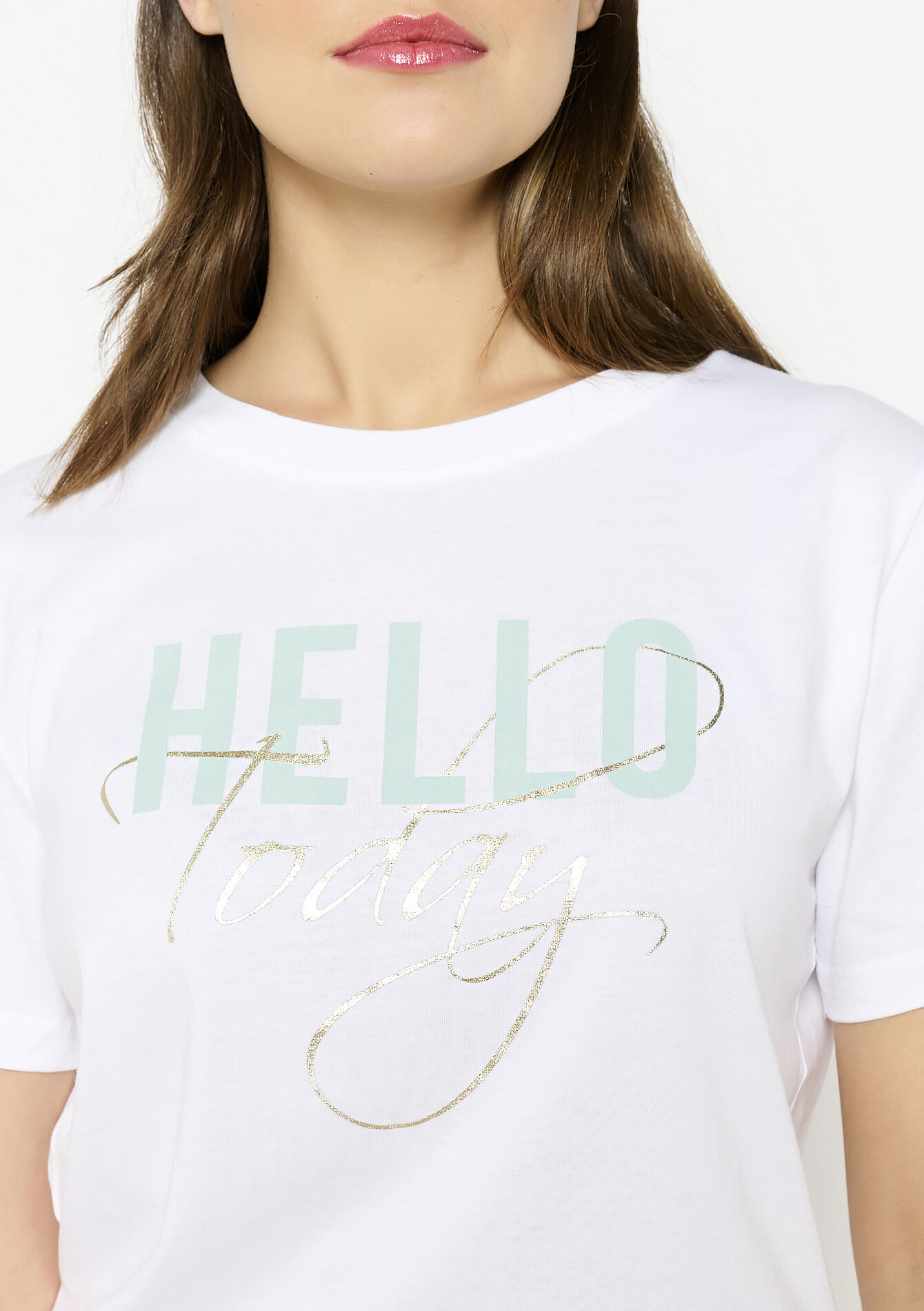 T-shirt en coton avec illustration, T-shirt en coton avec illustration - OPTICAL WHITE - 02301673_1019