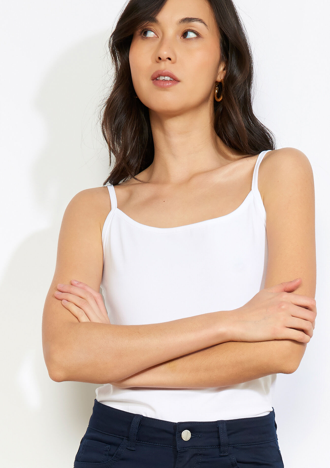 Strappy tank top - OPTICAL WHITE - 02200524_1019