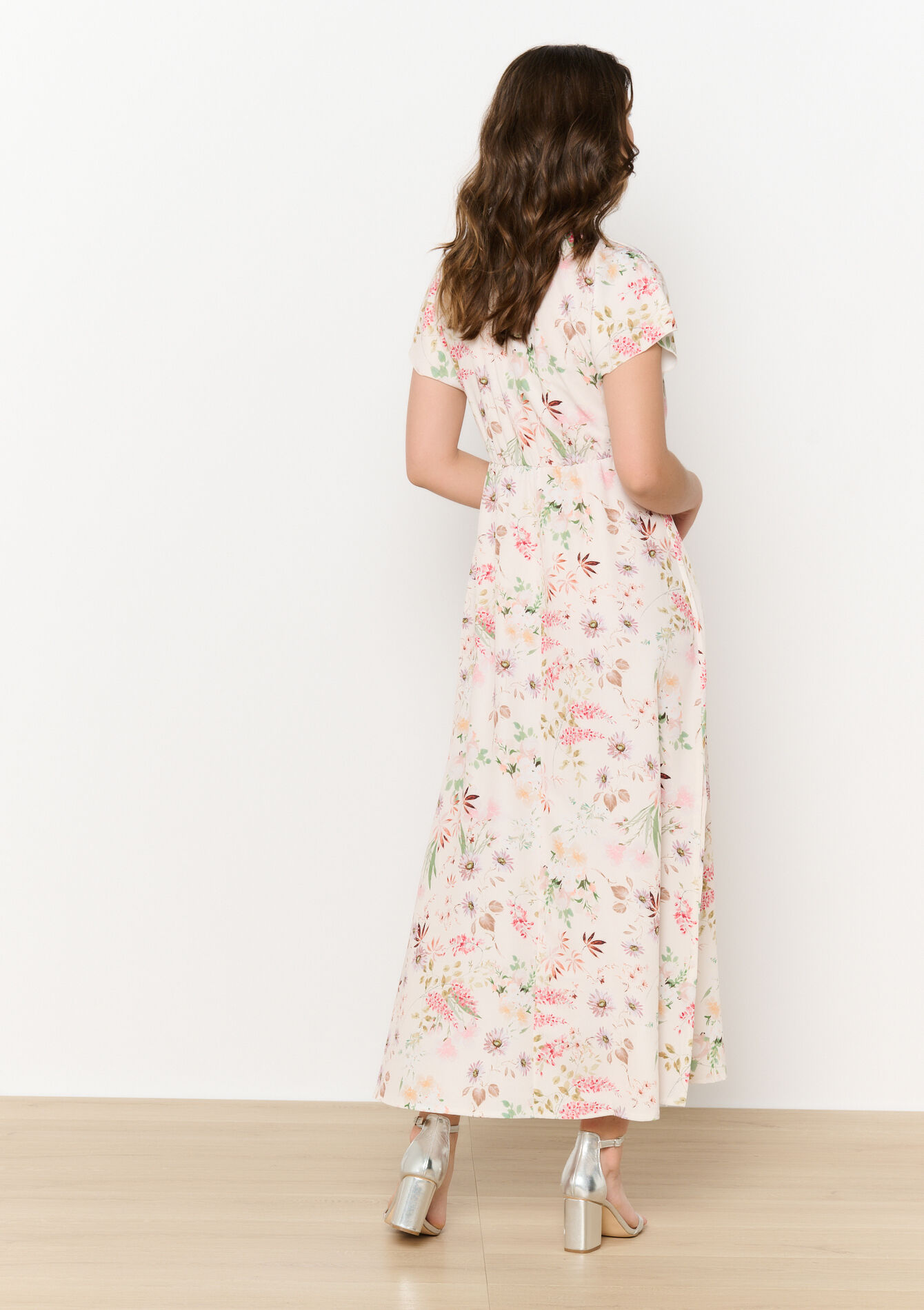 Pastel floral maxi dress, Pastel floral maxi dress - VANILLA WHITE - 08104148_1013