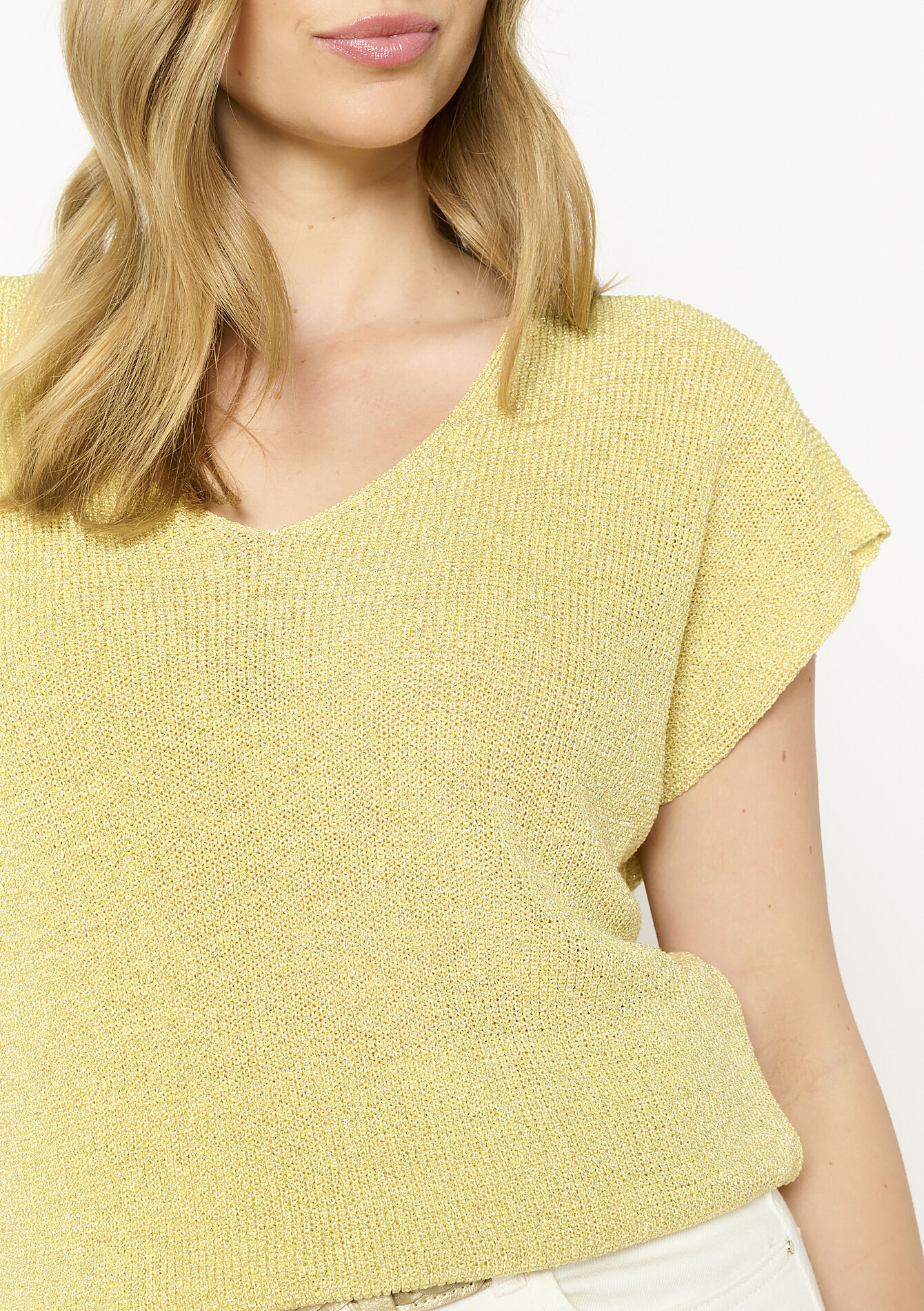 Débardeur en maille fine, Débardeur en maille fine - LIGHT YELLOW - 04006963_5002