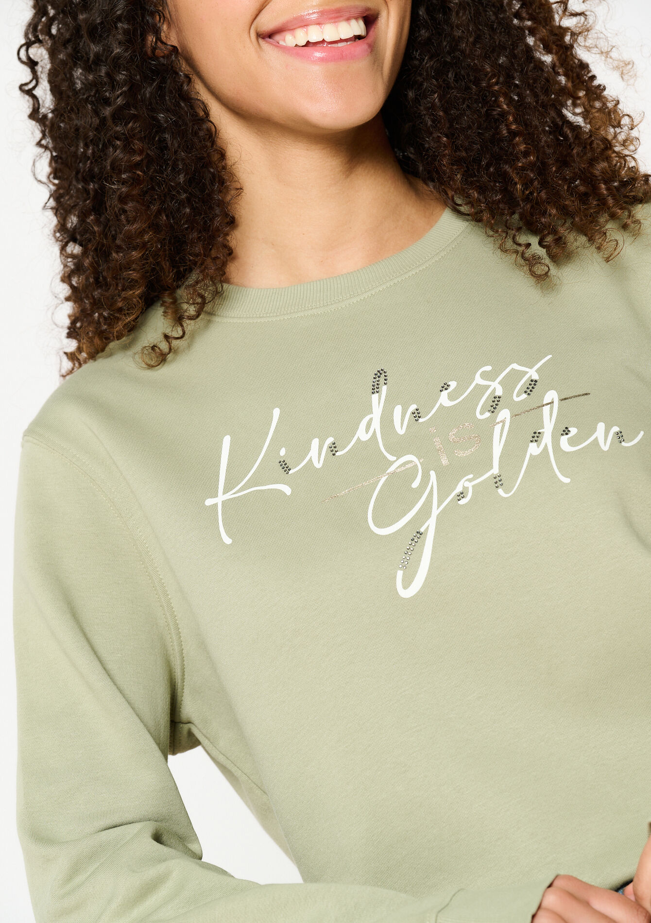 Sweater with artwork - KHAKI FADED - 03001746_4326