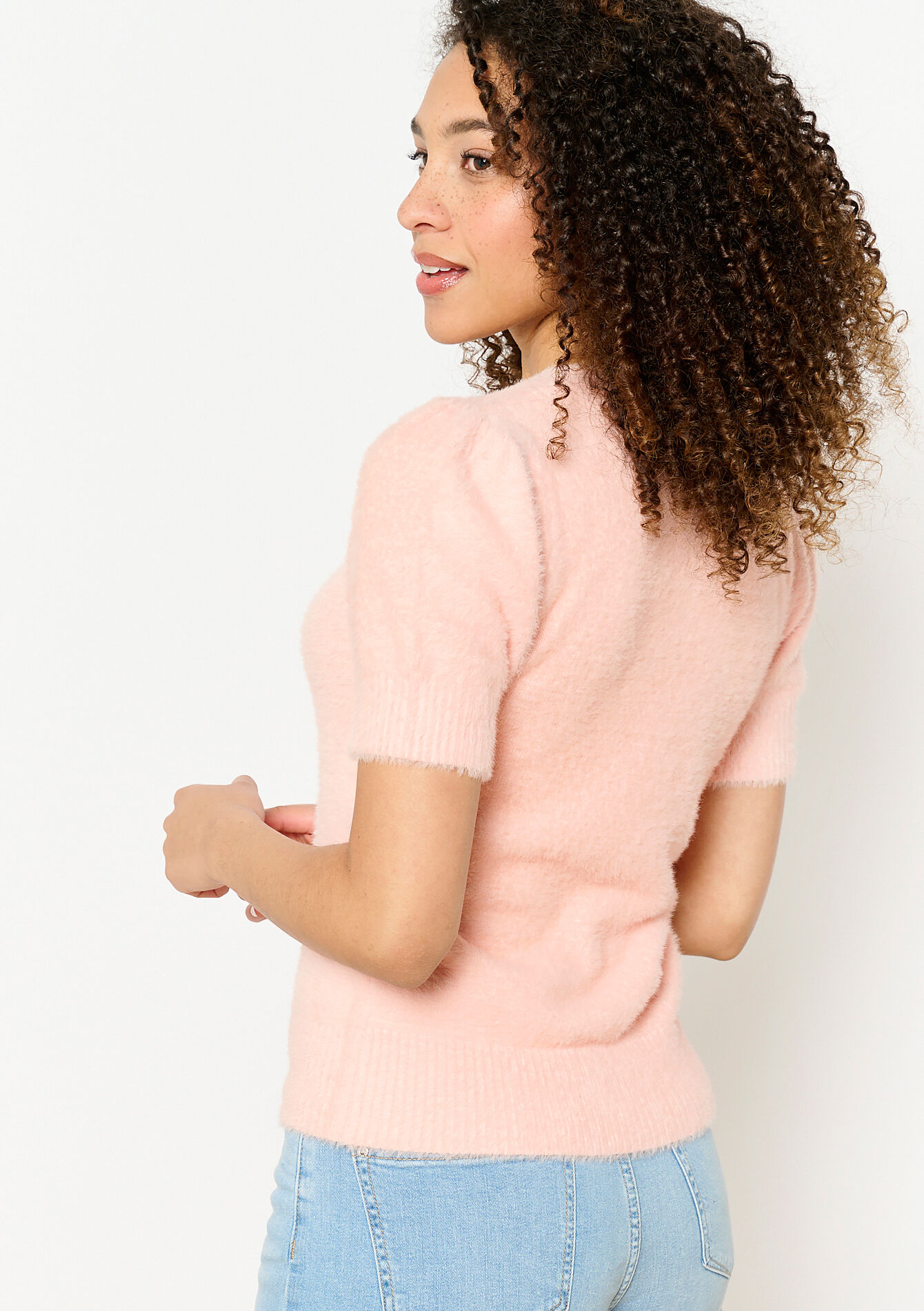 Eyelash trui met korte mouwen, Eyelash trui met korte mouwen - NUDE LOTUS - 04006825_4118