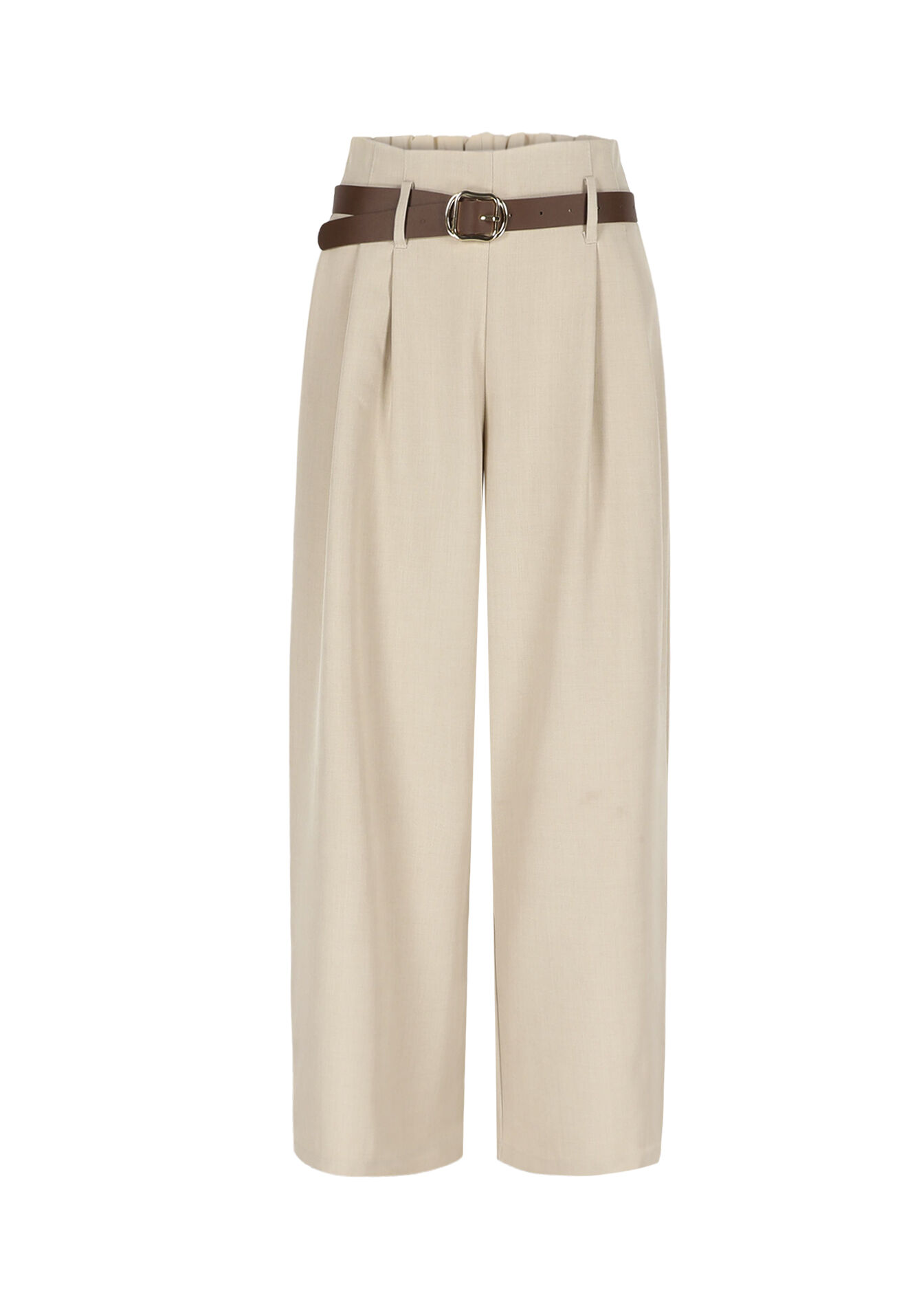 Elegante wijde broek - LT BEIGE - 06601117_2527
