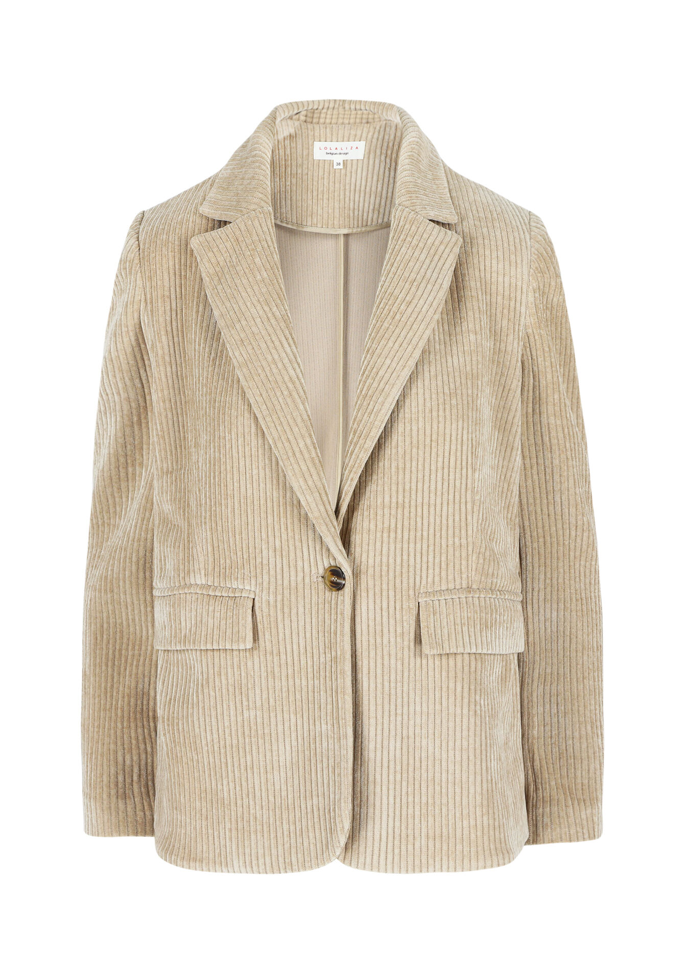 Corduroy blazer, Corduroy blazer - LT BEIGE - 09100976_2527