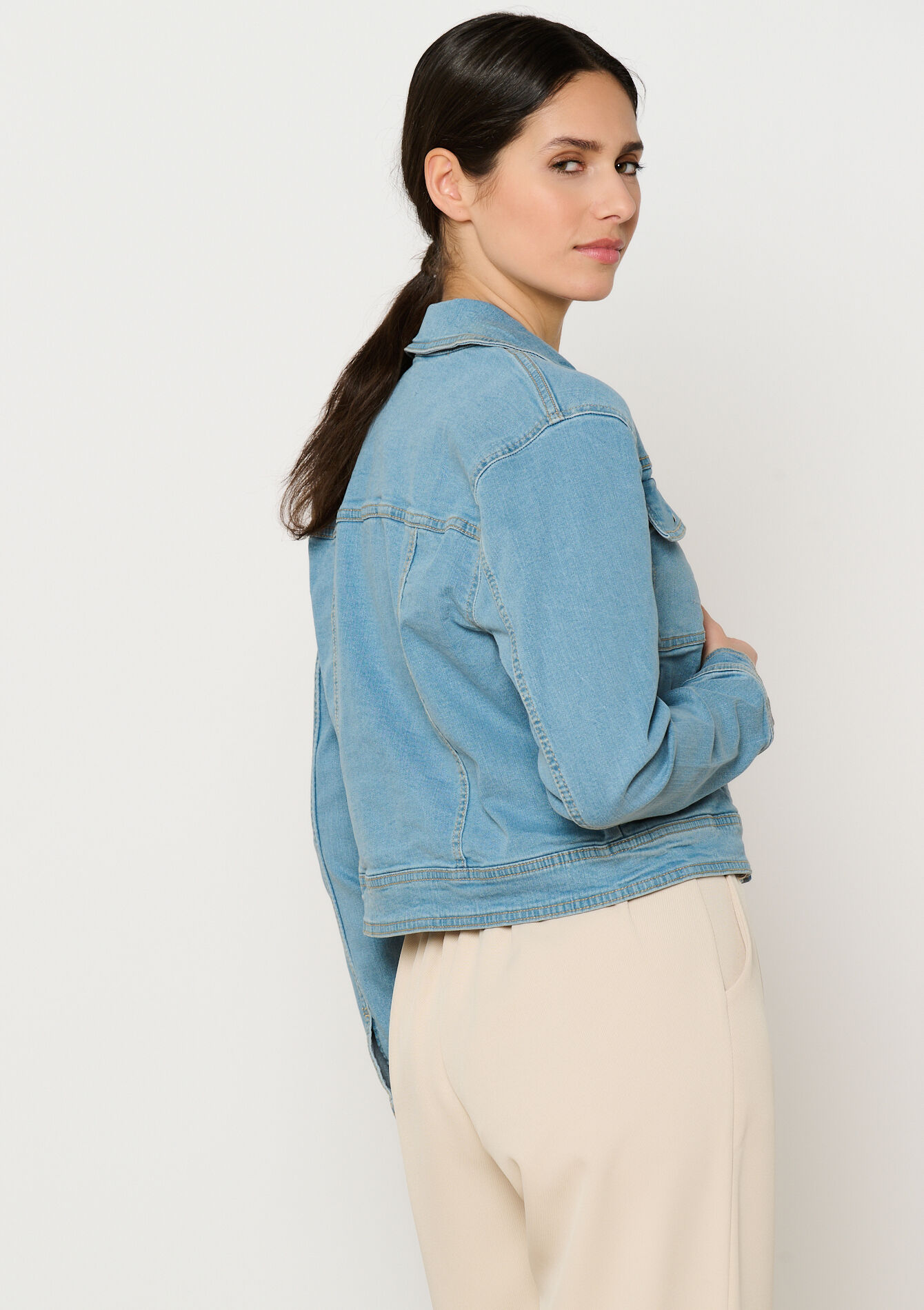 Denim jas - BLUE BLEACHED - 09100982_0502