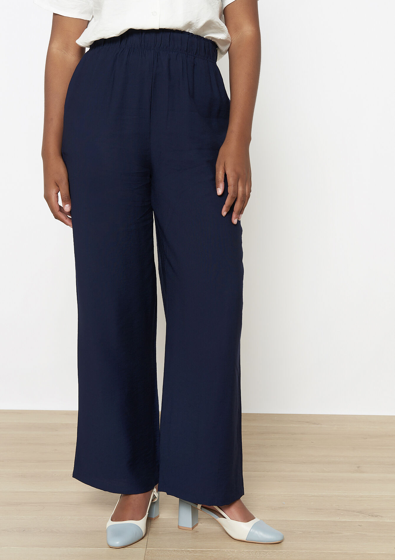 Losvallende wijde broek, Losvallende wijde broek - NAVY BASIC - 06600927_2723