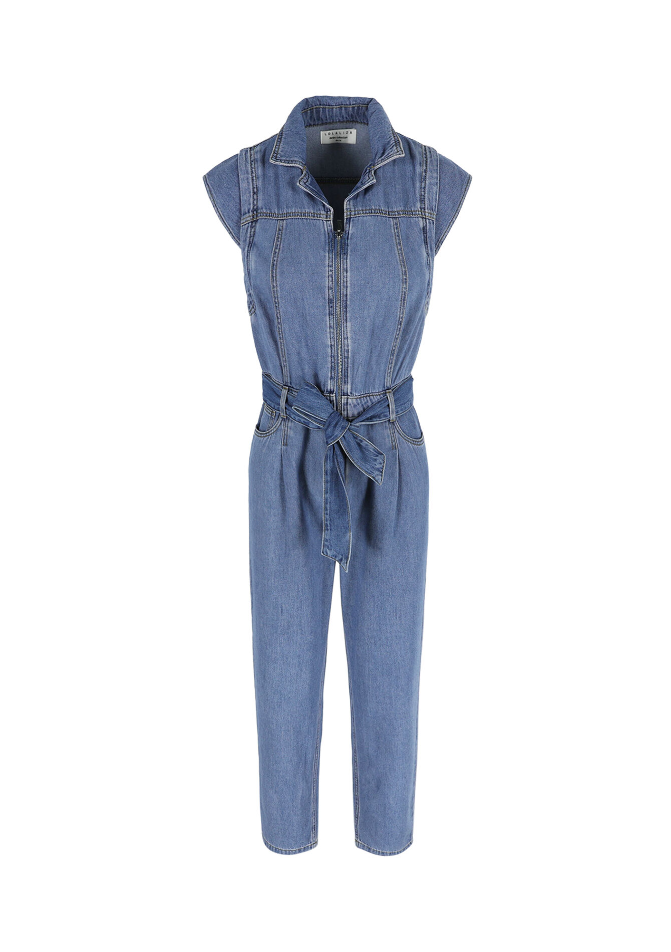 Mouwloze denim jumpsuit, Mouwloze denim jumpsuit - MEDIUM BLUE - 22000572_0500