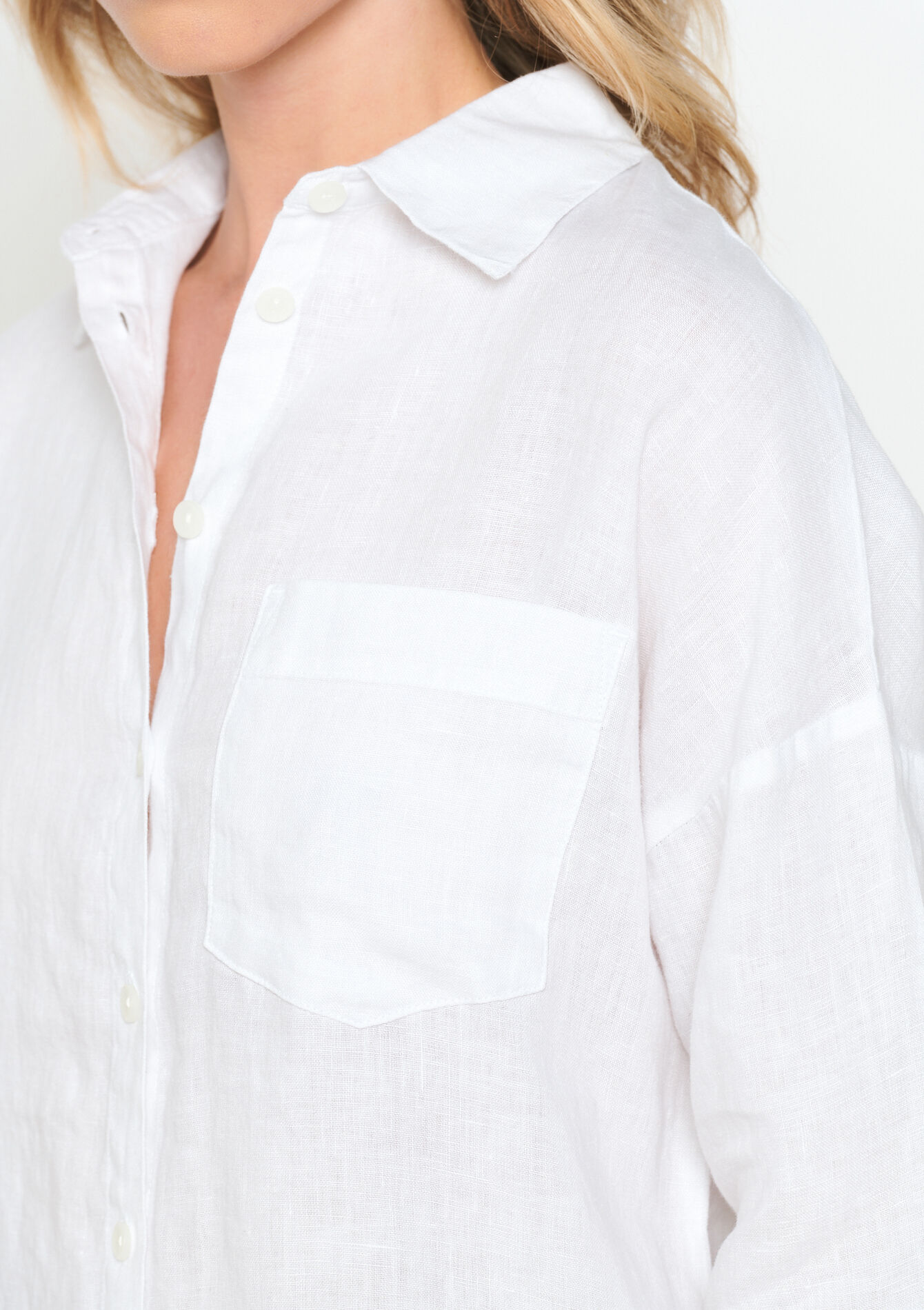 Linnen hemd - OPTICAL WHITE - 05702375_1019