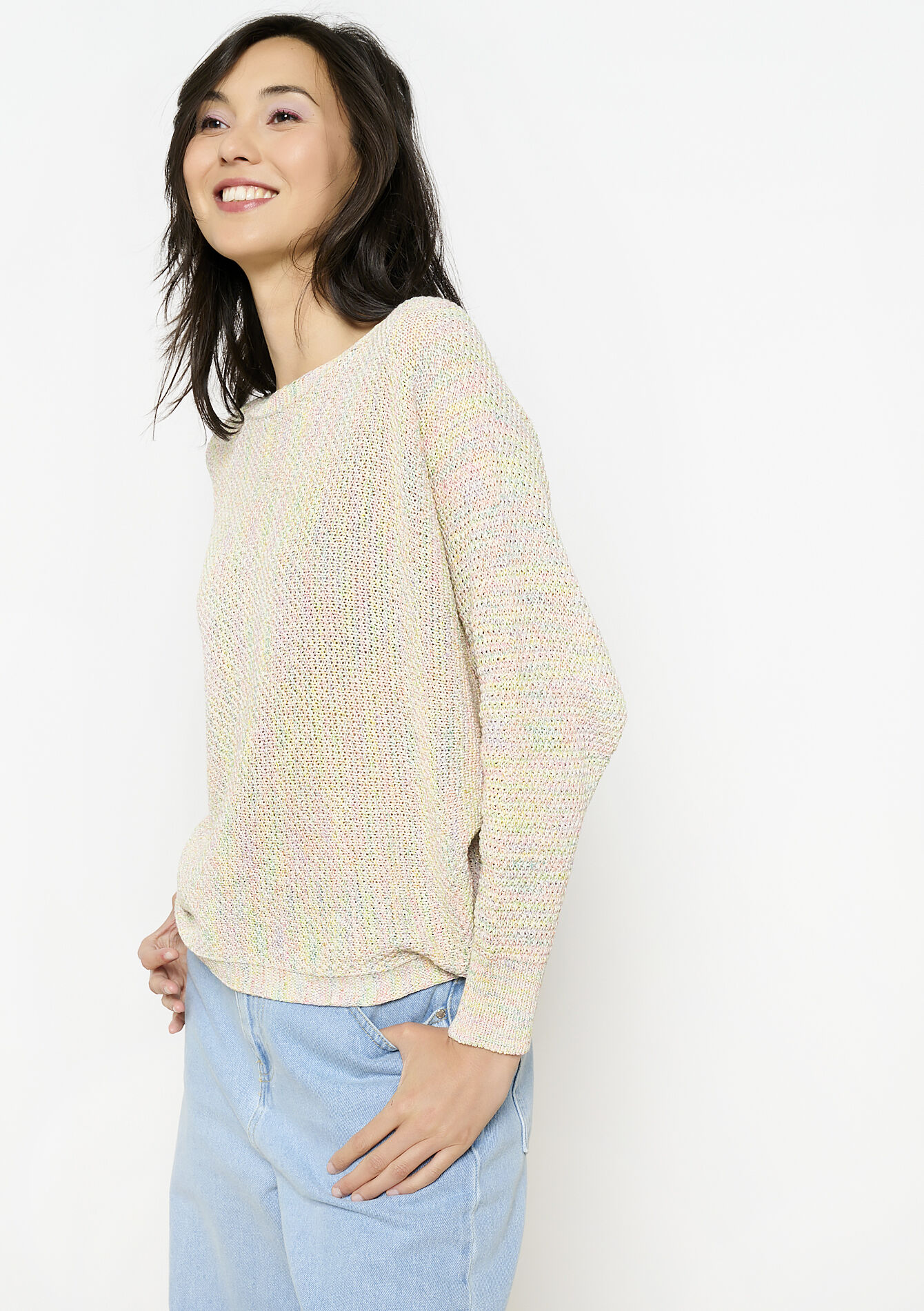 Zachte gebreide trui, Zachte gebreide trui - MULTICOLOR - 04006942_1000