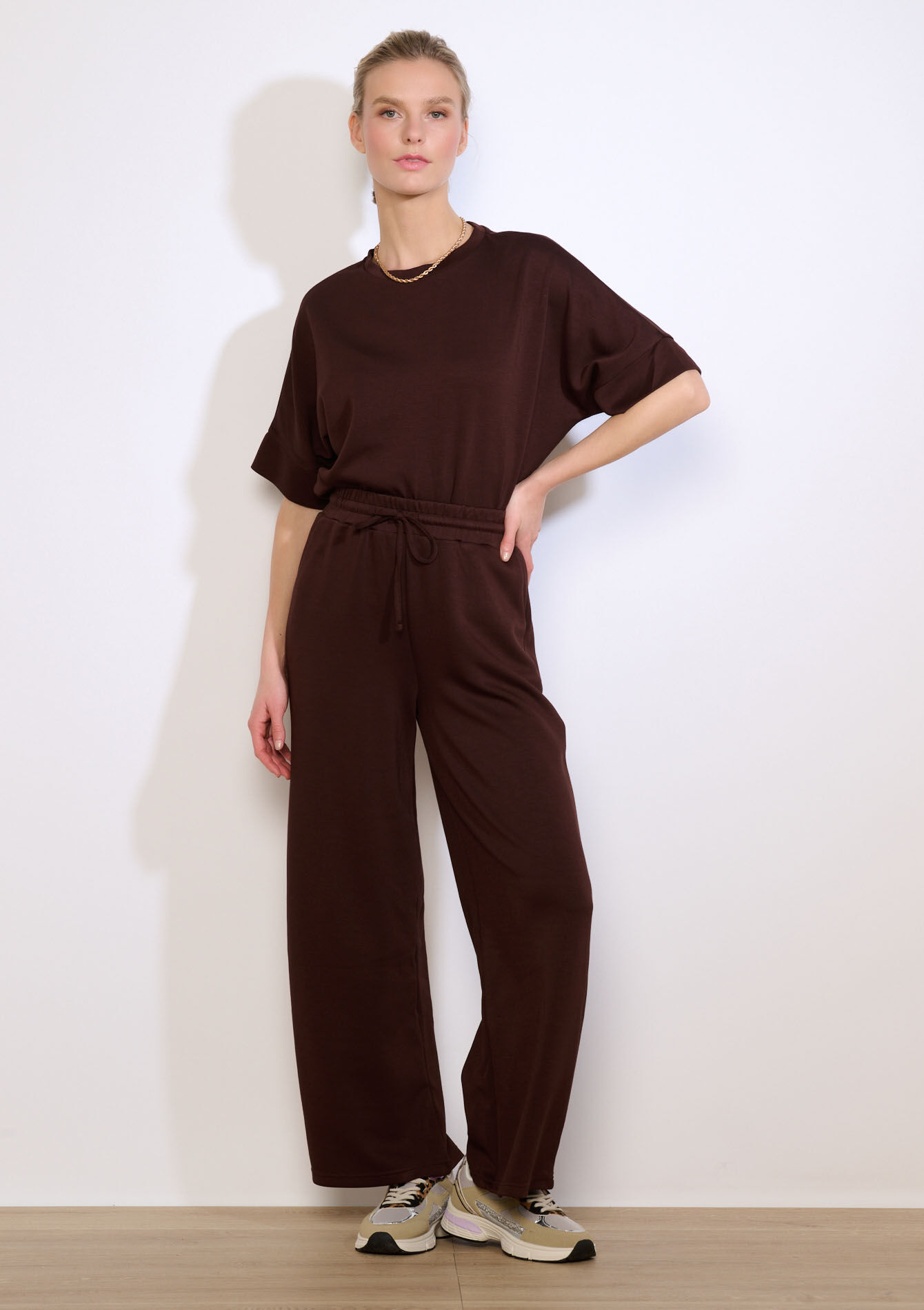 Wide-leg modal joggers, Wide-leg modal joggers, , back