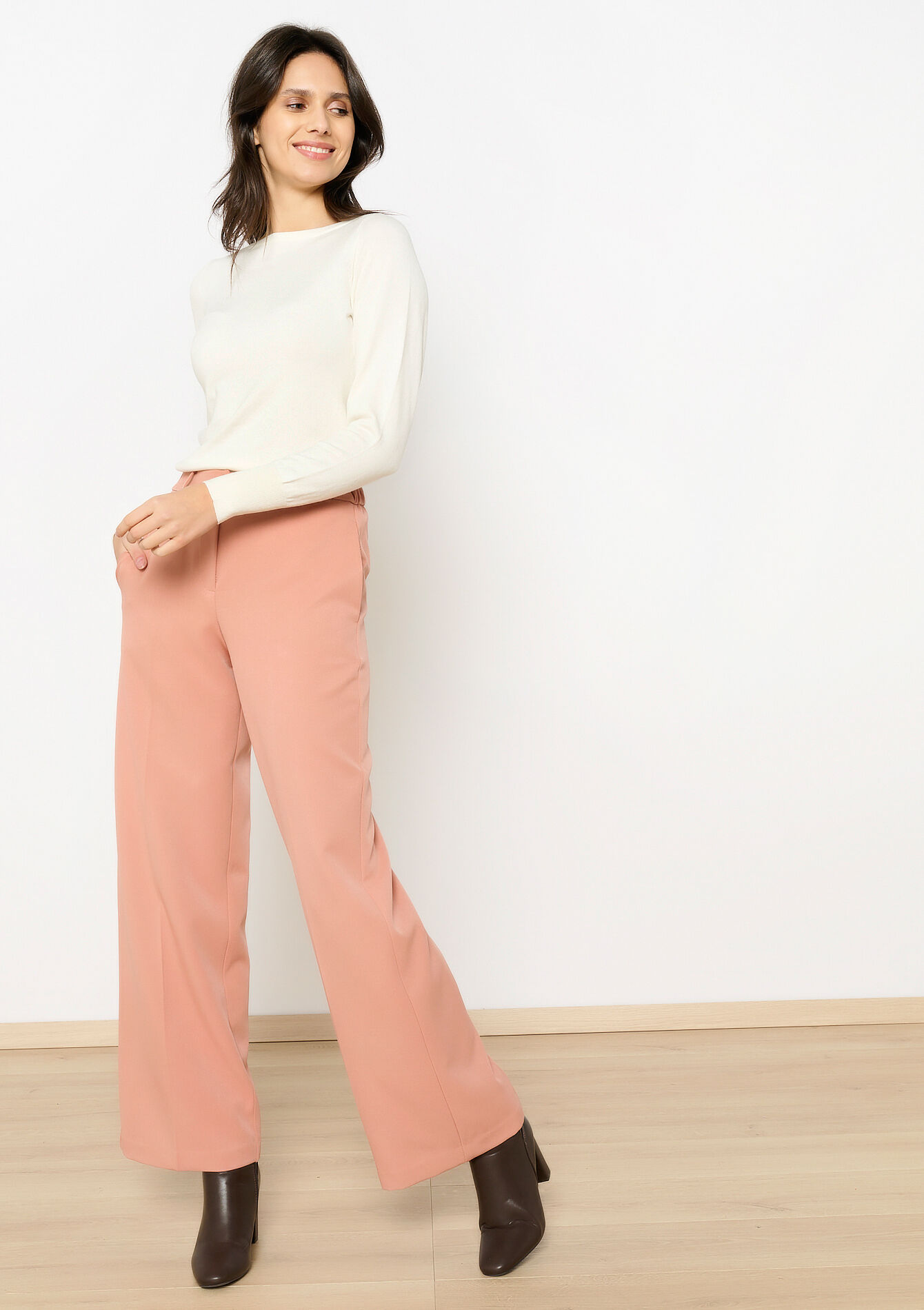 Basic trui met boothals, Basic trui met boothals - OFFWHITE - 04006652_1001