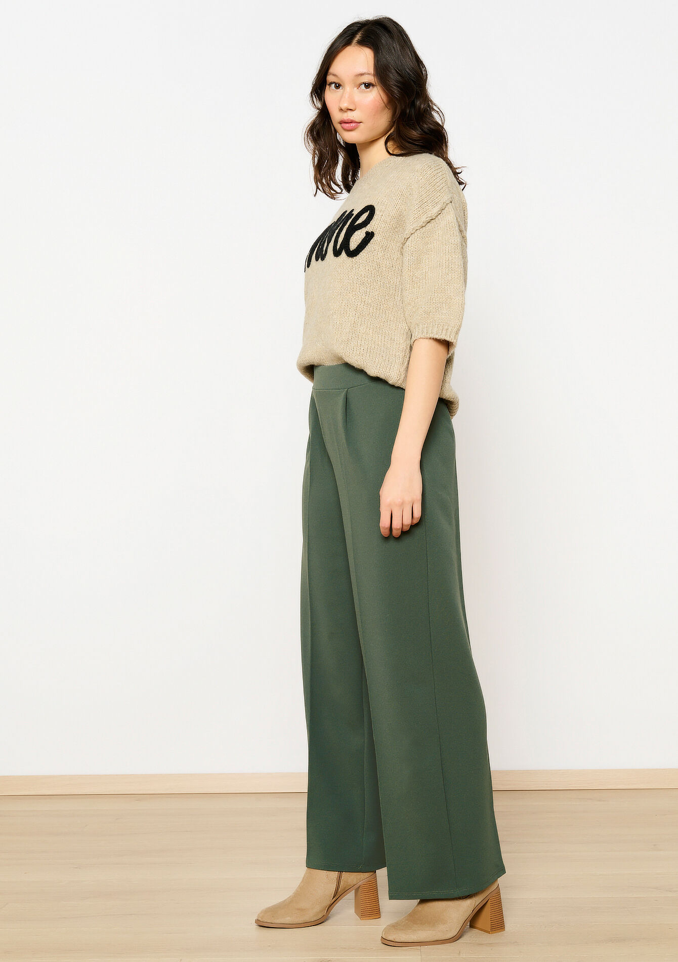 Pantalon ample avec plis, Pantalon ample avec plis - KHAKI MED - 06600945_4327