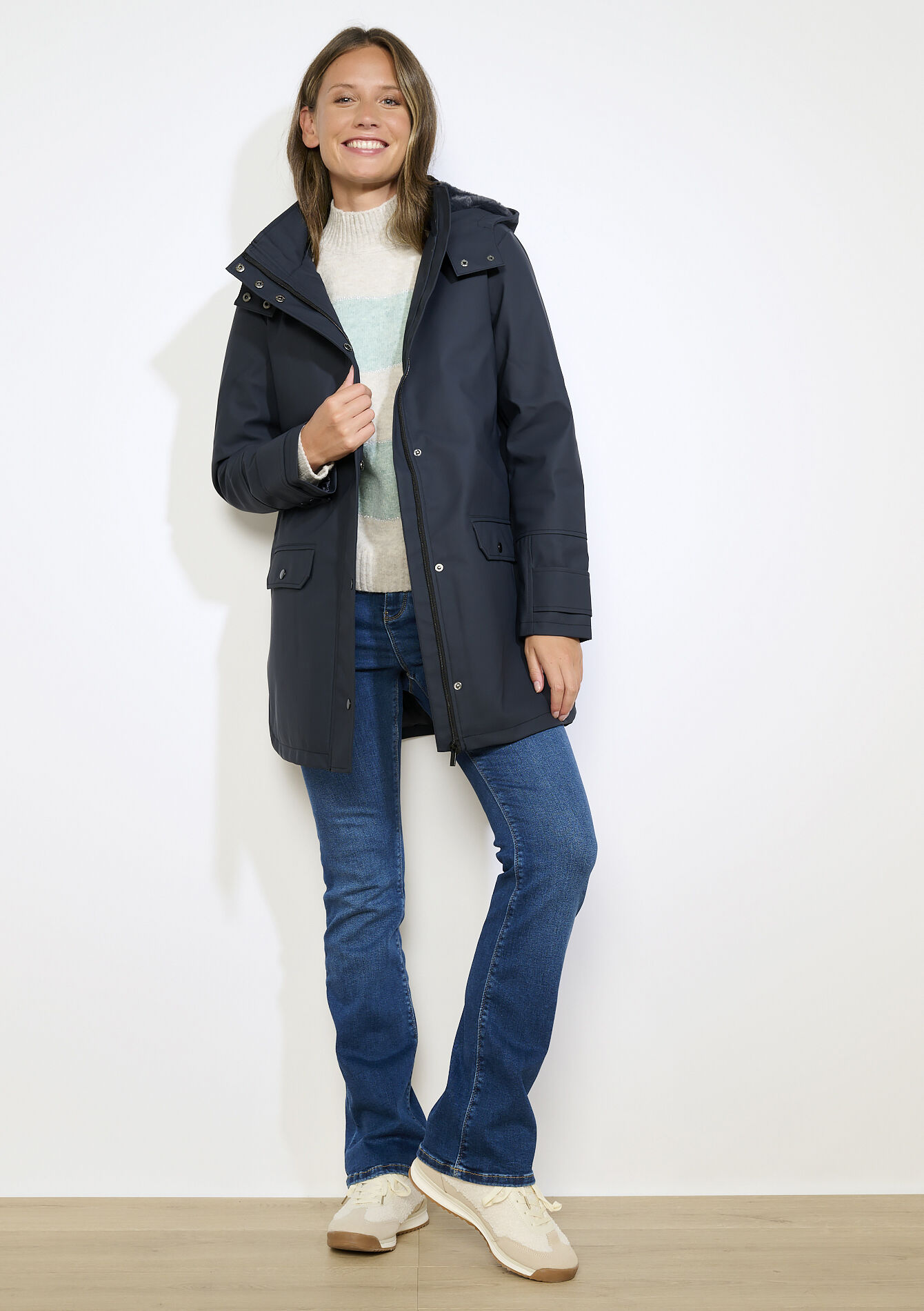Waterdichte parka met kap - BLACK - 23000741_1119