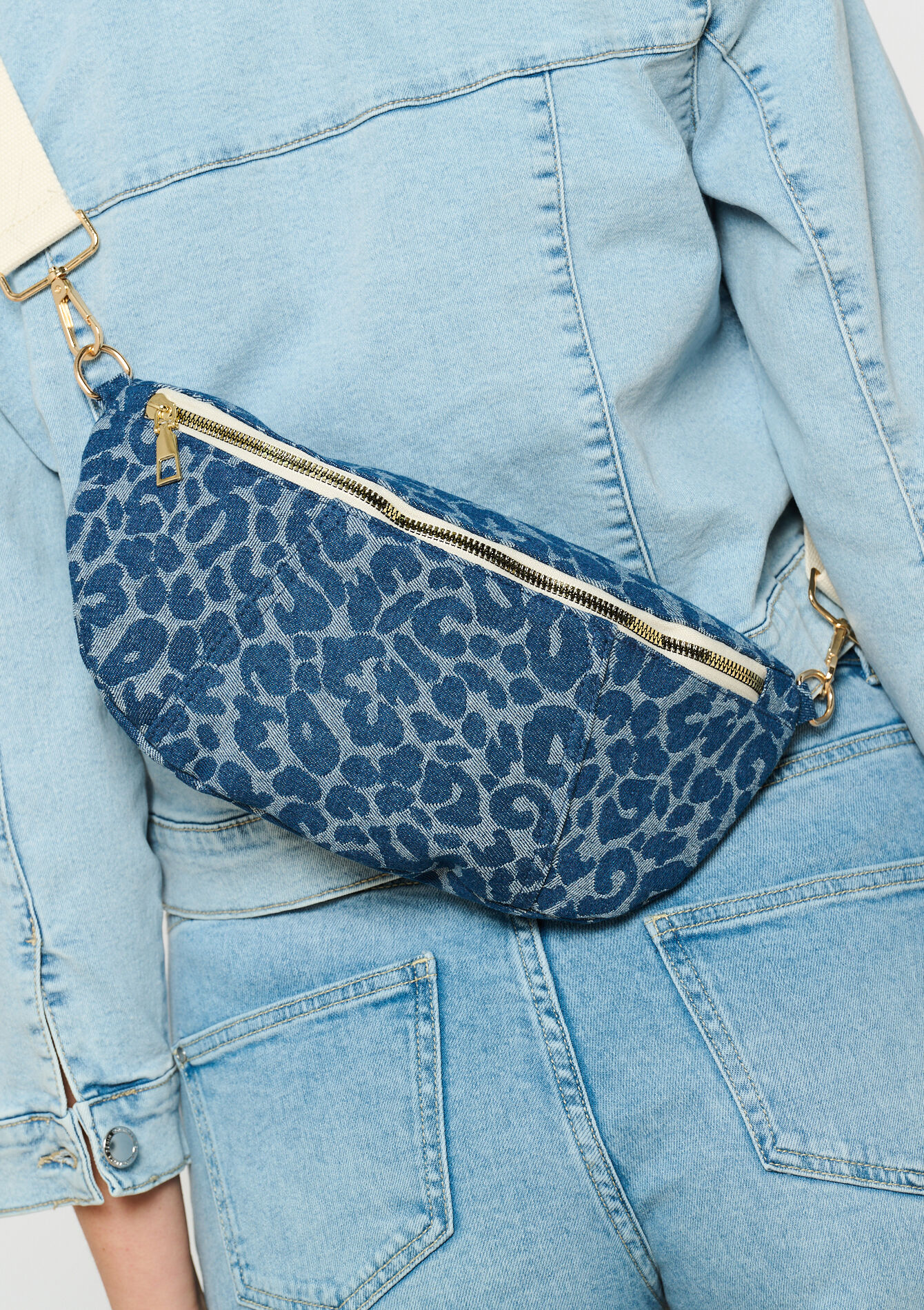 Sac à main imprimé léopard, Sac à main imprimé léopard - LT BLUE DENIM MEL - 14001864_1636