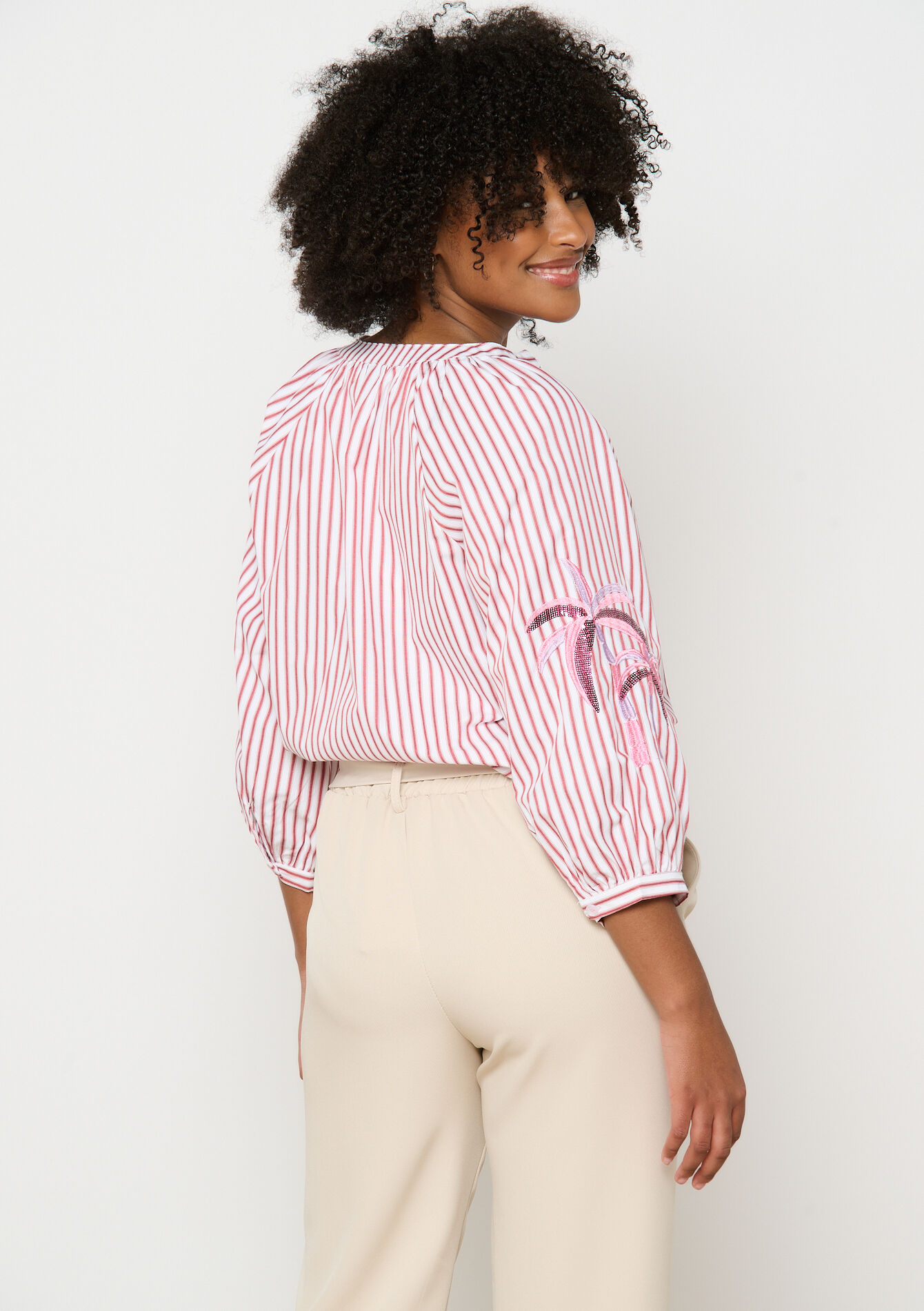 Hemd met geborduurde palmbomen, Hemd met geborduurde palmbomen - BORDEAUX WINE - 05702723_5514