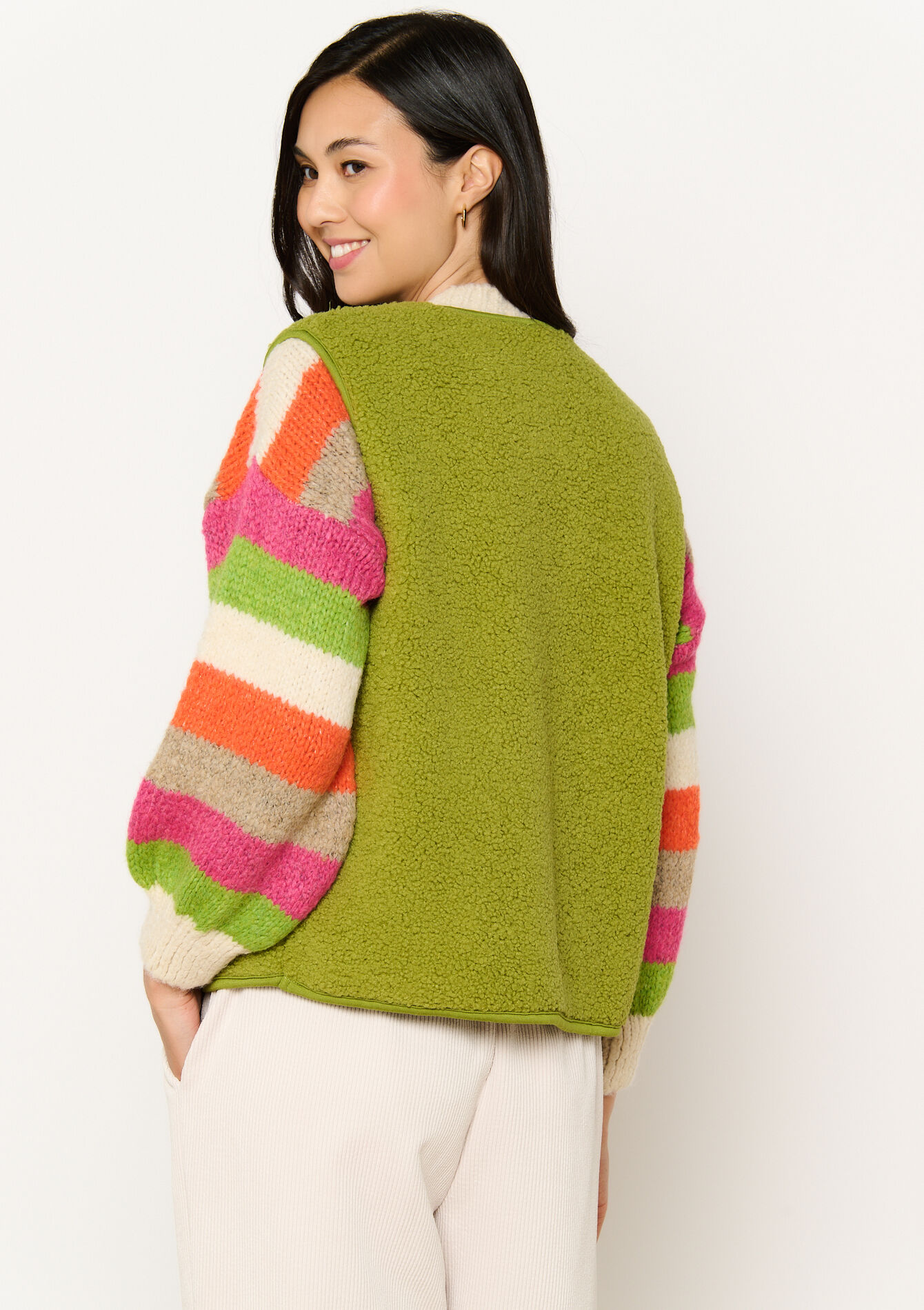 Teddy vest, Teddy vest - GREEN MOSS - 09001441_4504