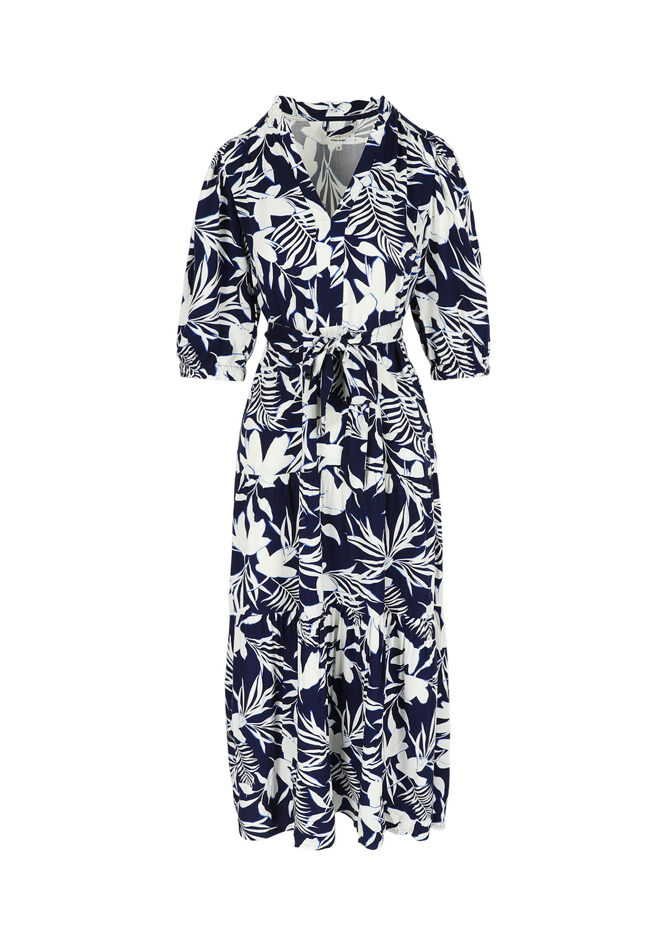 Maxi dress with floral print, Maxi dress with floral print - NAVY BASIC - 08103879_2723