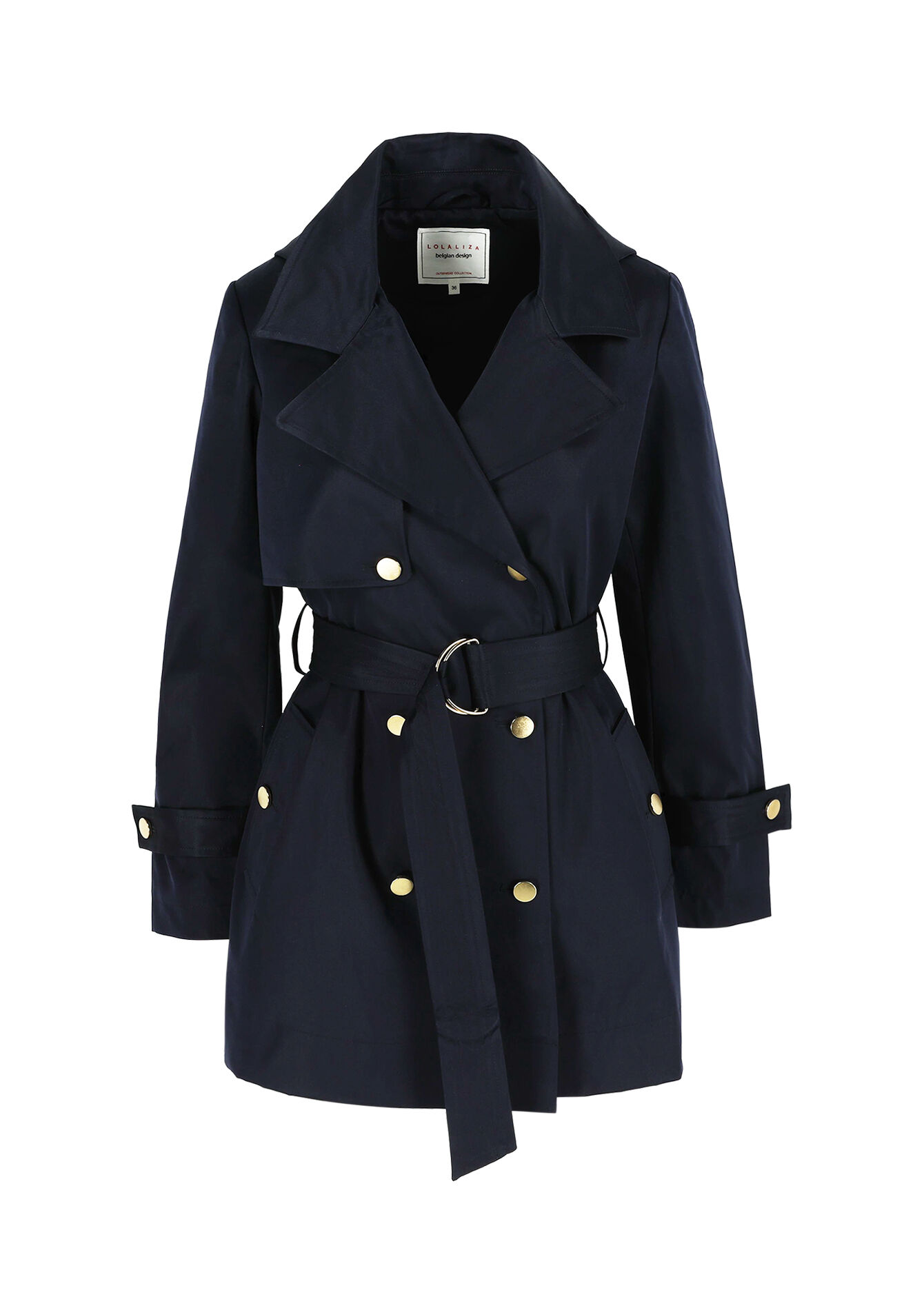 Halflange trenchcoat, Halflange trenchcoat - NAVY BASIC - 23000720_2723