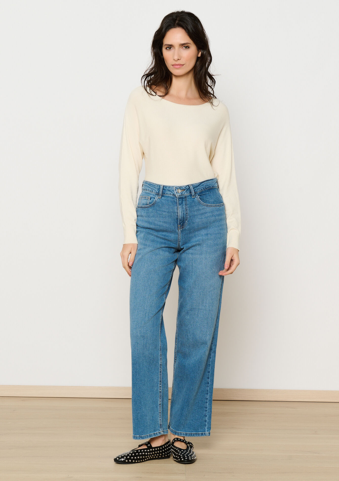 Pull à manches chauve-souris, Pull à manches chauve-souris - ECRU PEACH - 04006650_2564