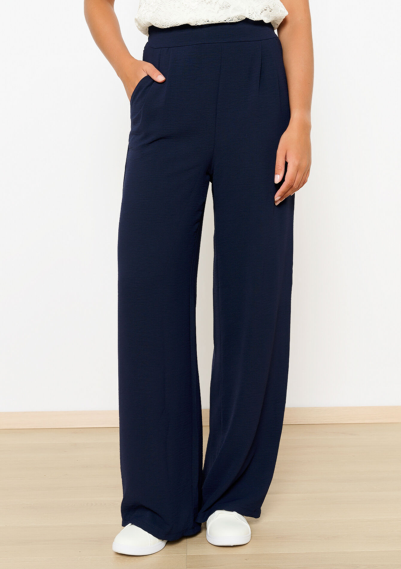Pantalon évasé, Pantalon évasé - NAVY BASIC - 06600891_2723